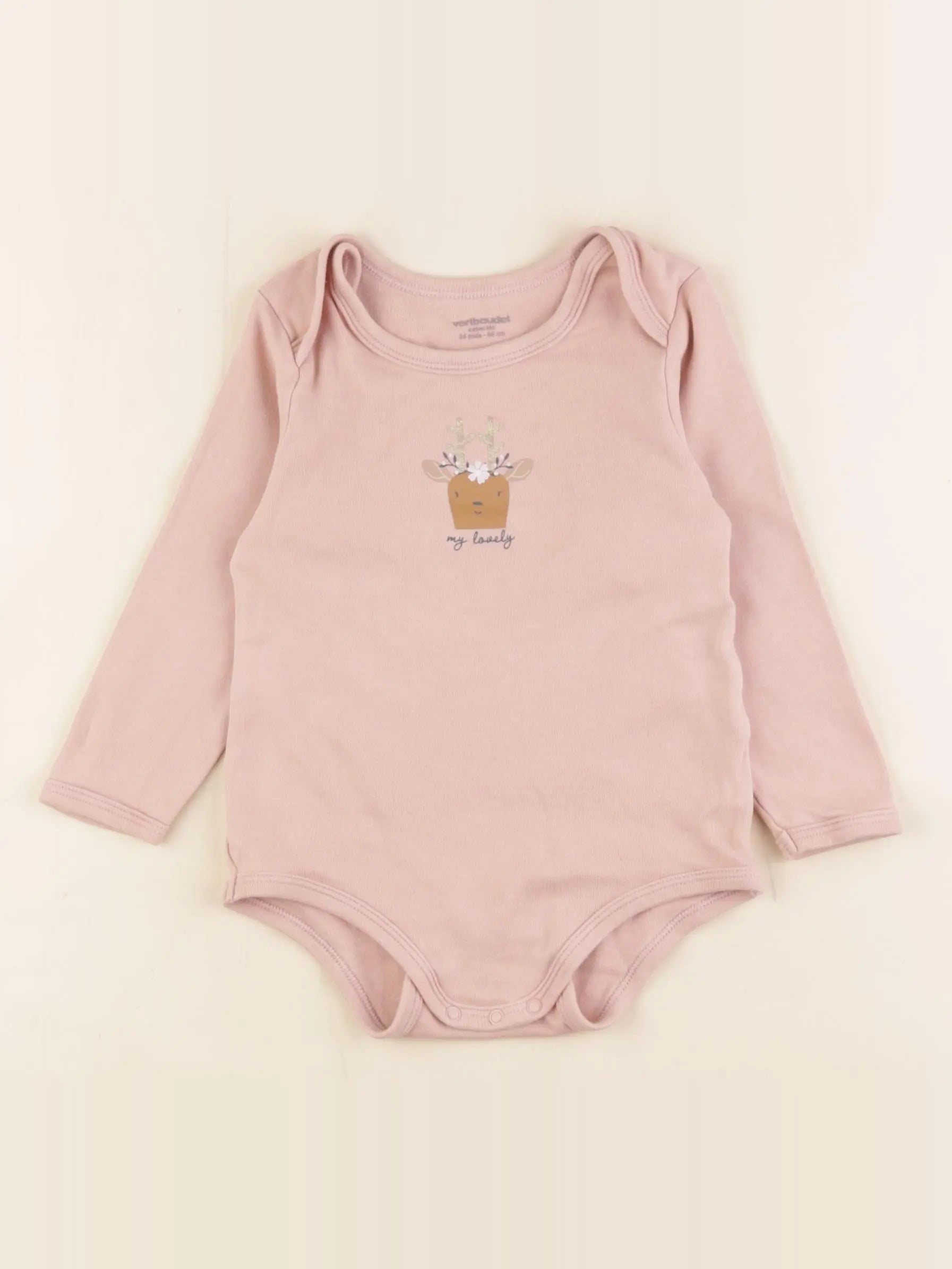 Vertbaudet - body rose - 24 mois
