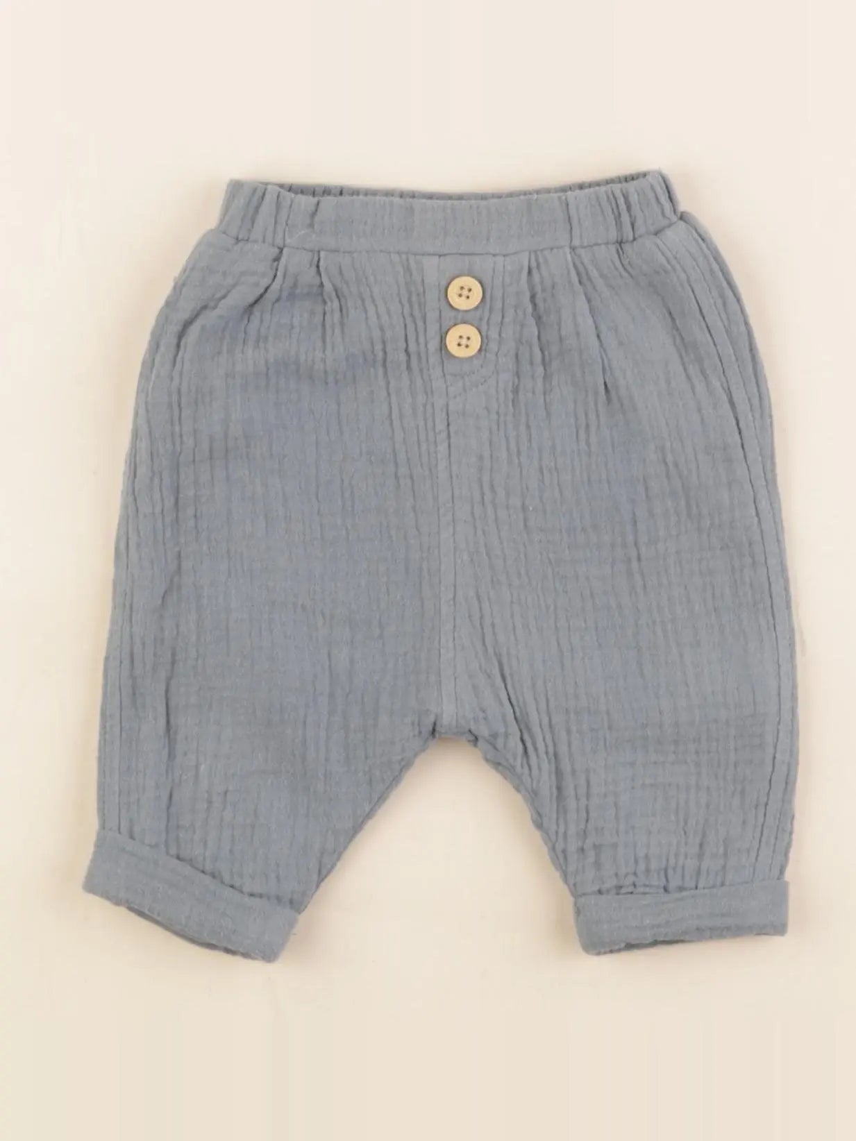 Vertbaudet - pantalon bleu - 1 mois