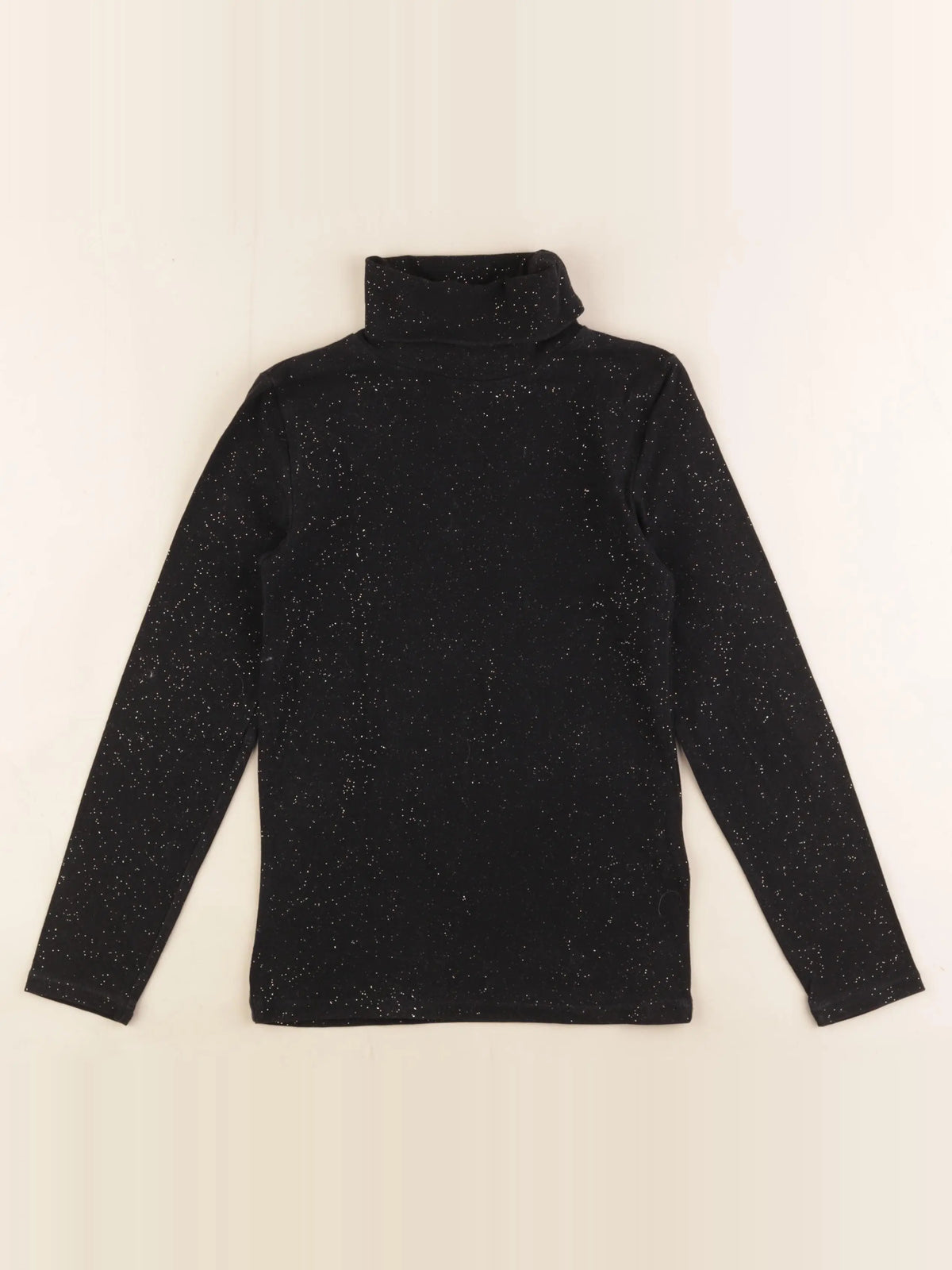 Monoprix - sous-pull noir, or - 8 ans