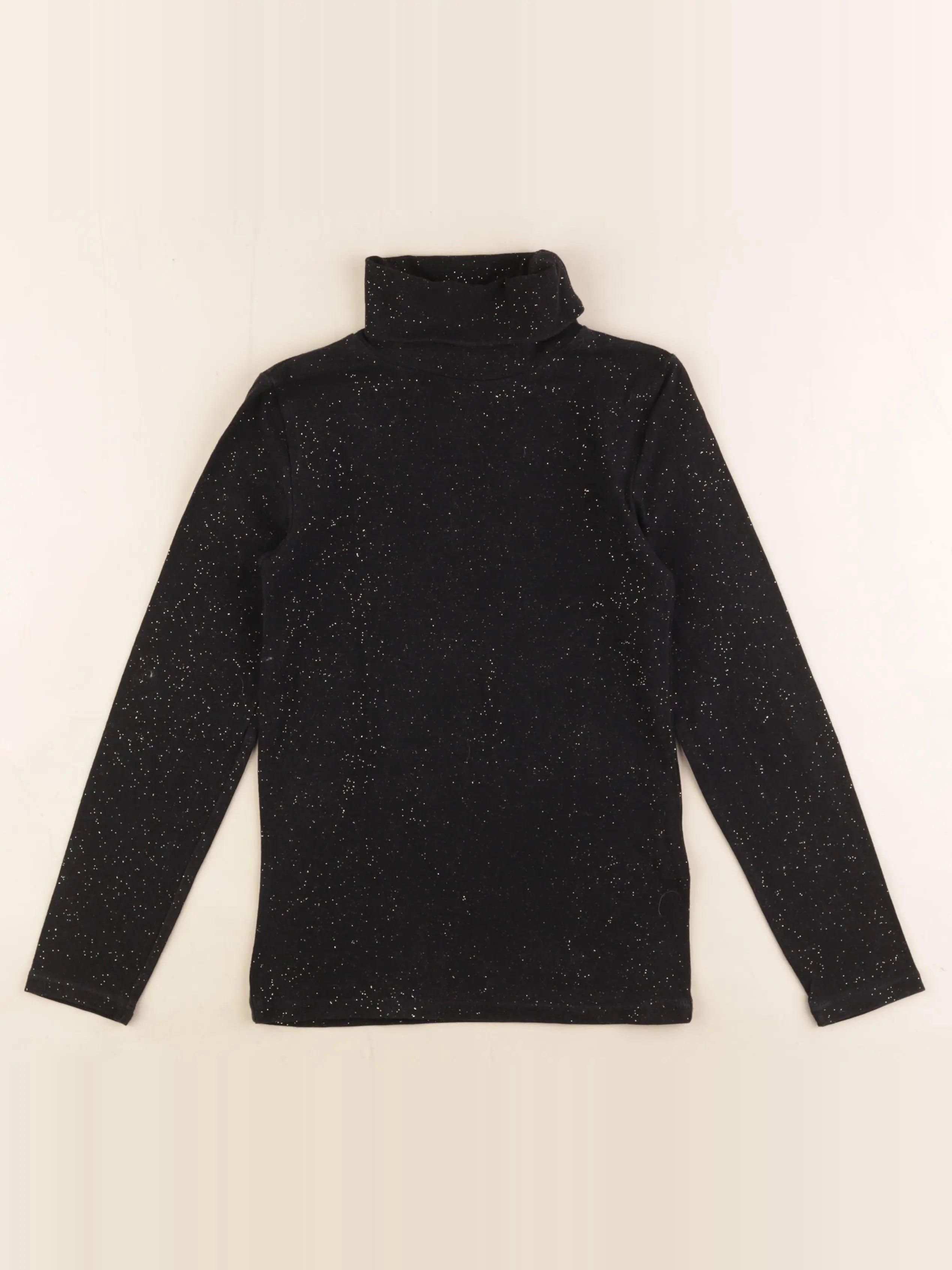 Monoprix - sous-pull noir, or - 8 ans