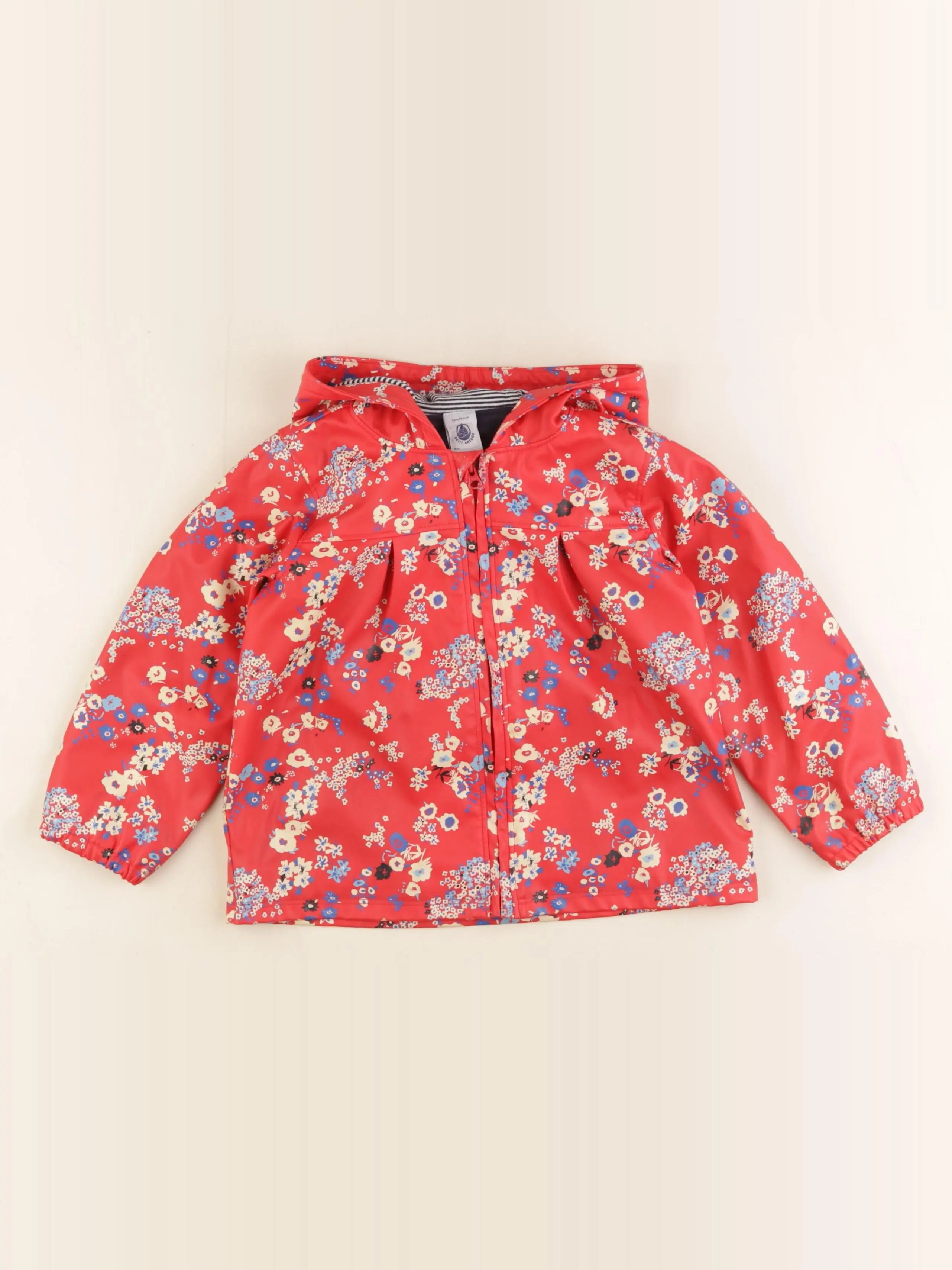 Petit Bateau - imperméable rouge - 36 mois