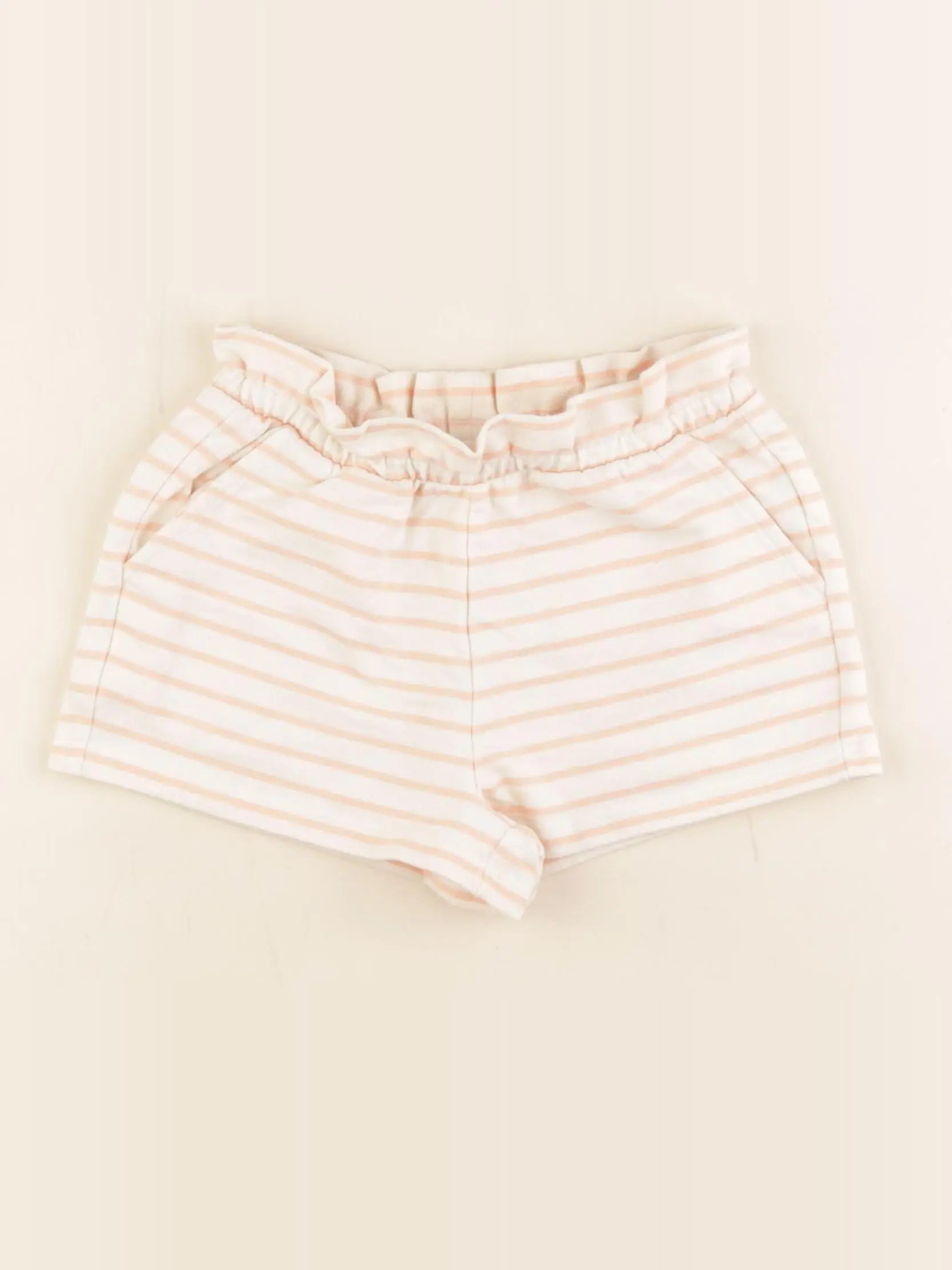Vertbaudet - short beige, rose - 5 ans