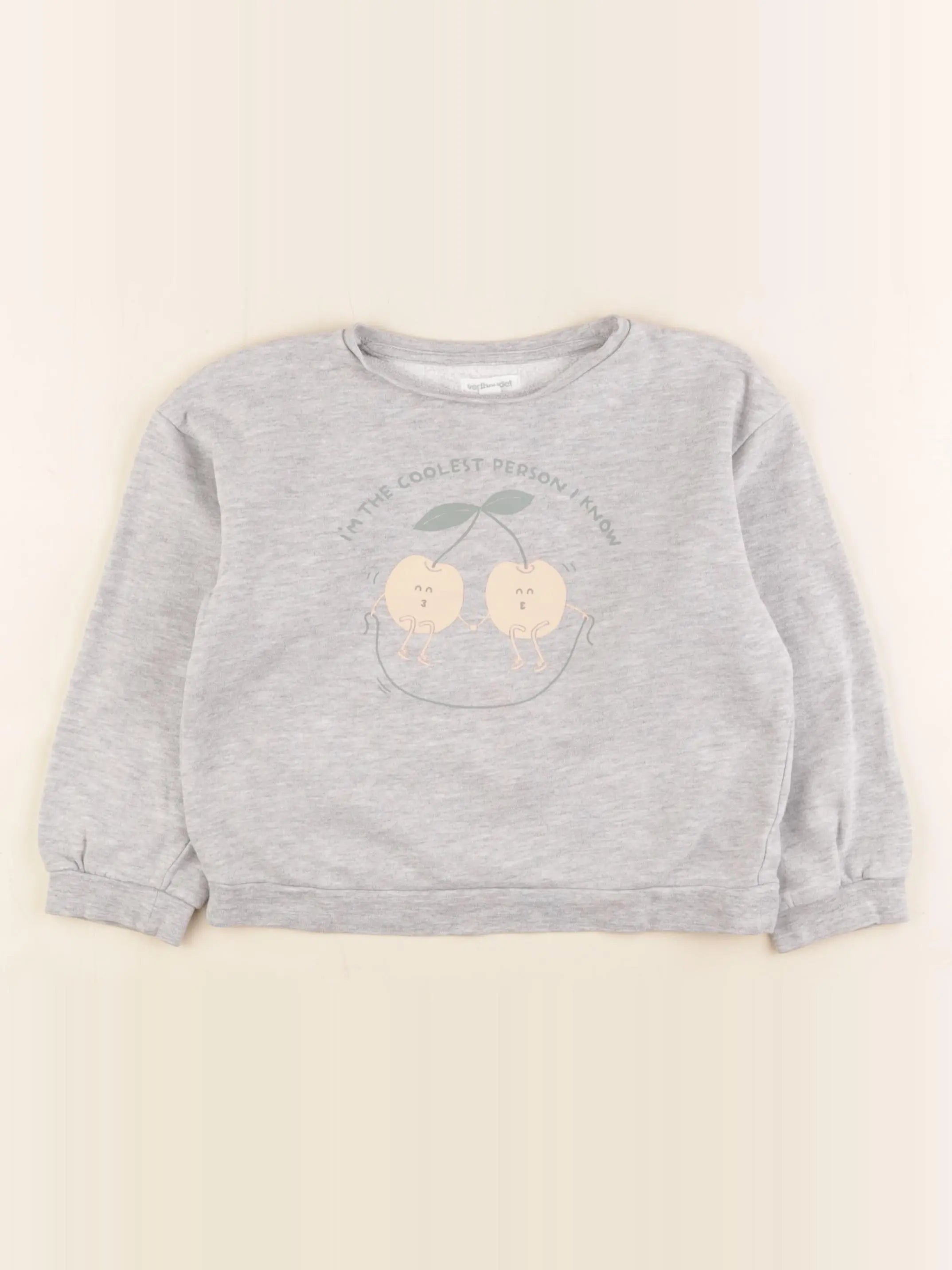 Vertbaudet - sweat gris - 5 ans