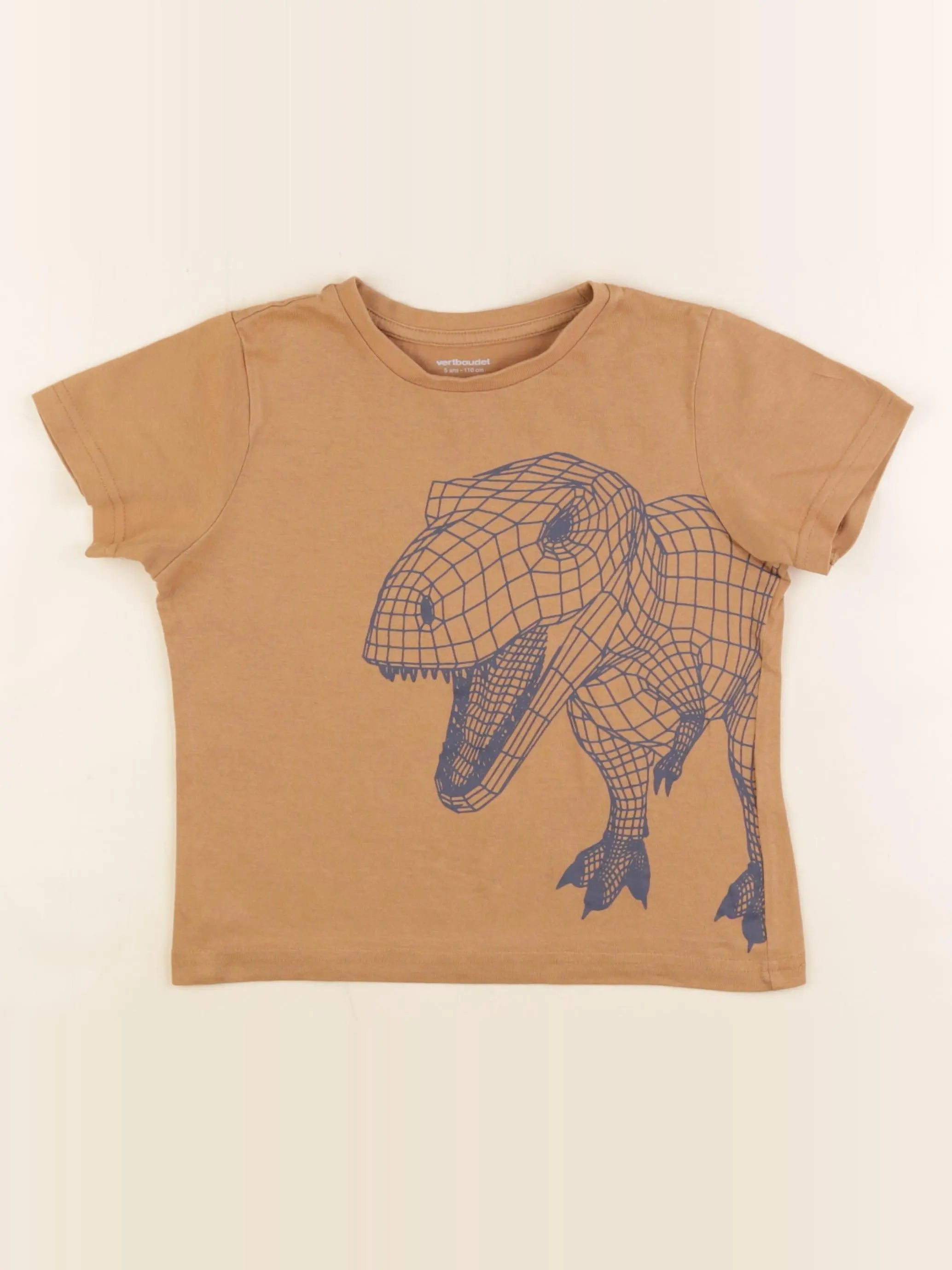 Vertbaudet - tee-shirt marron - 5 ans