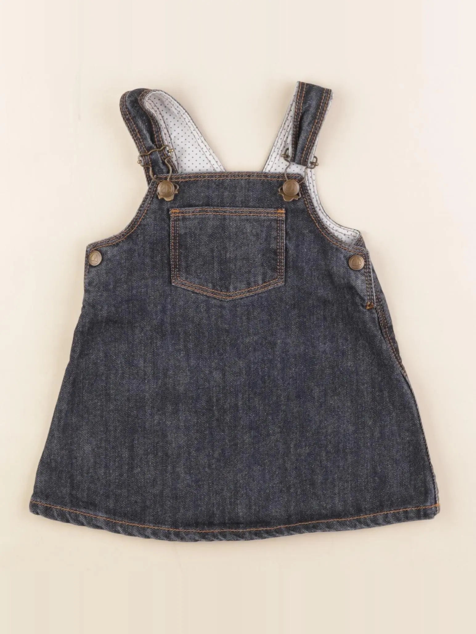 Petit Bateau - robe bleu - 6 mois