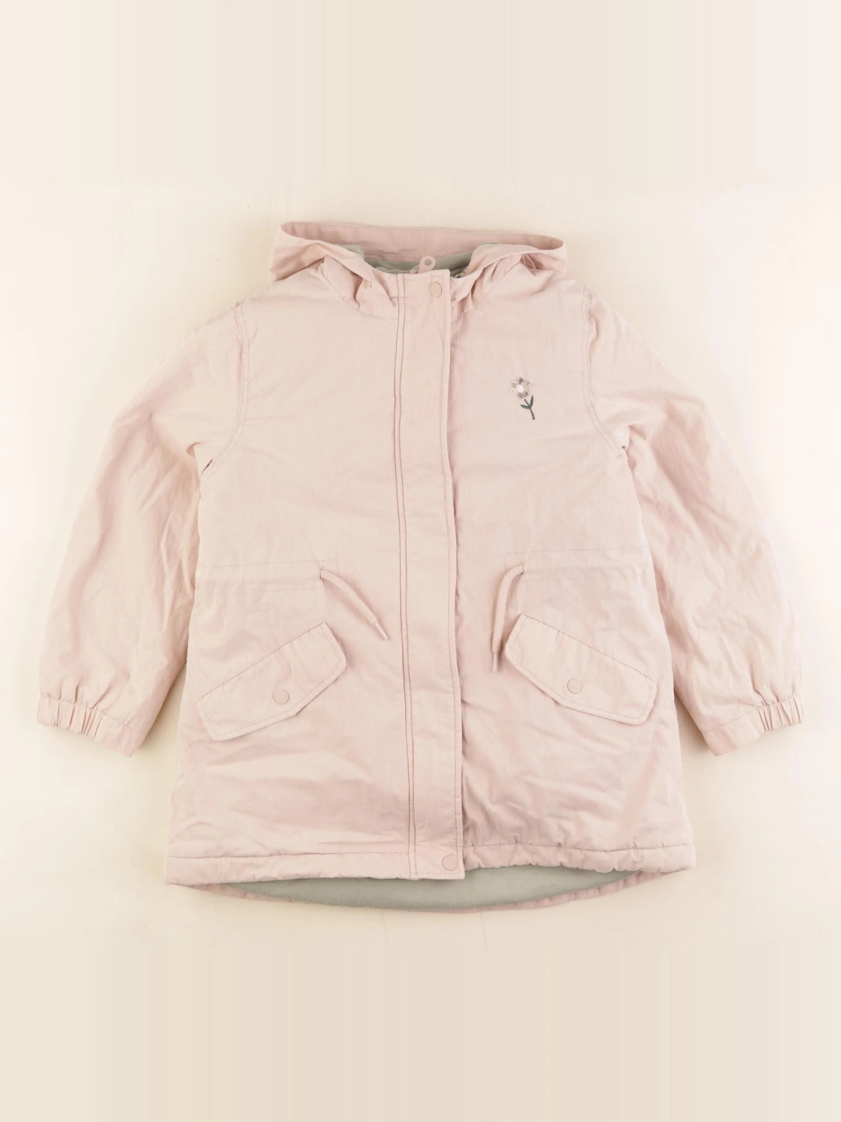 Vertbaudet - imperméable doublure amovible rose - 7 ans