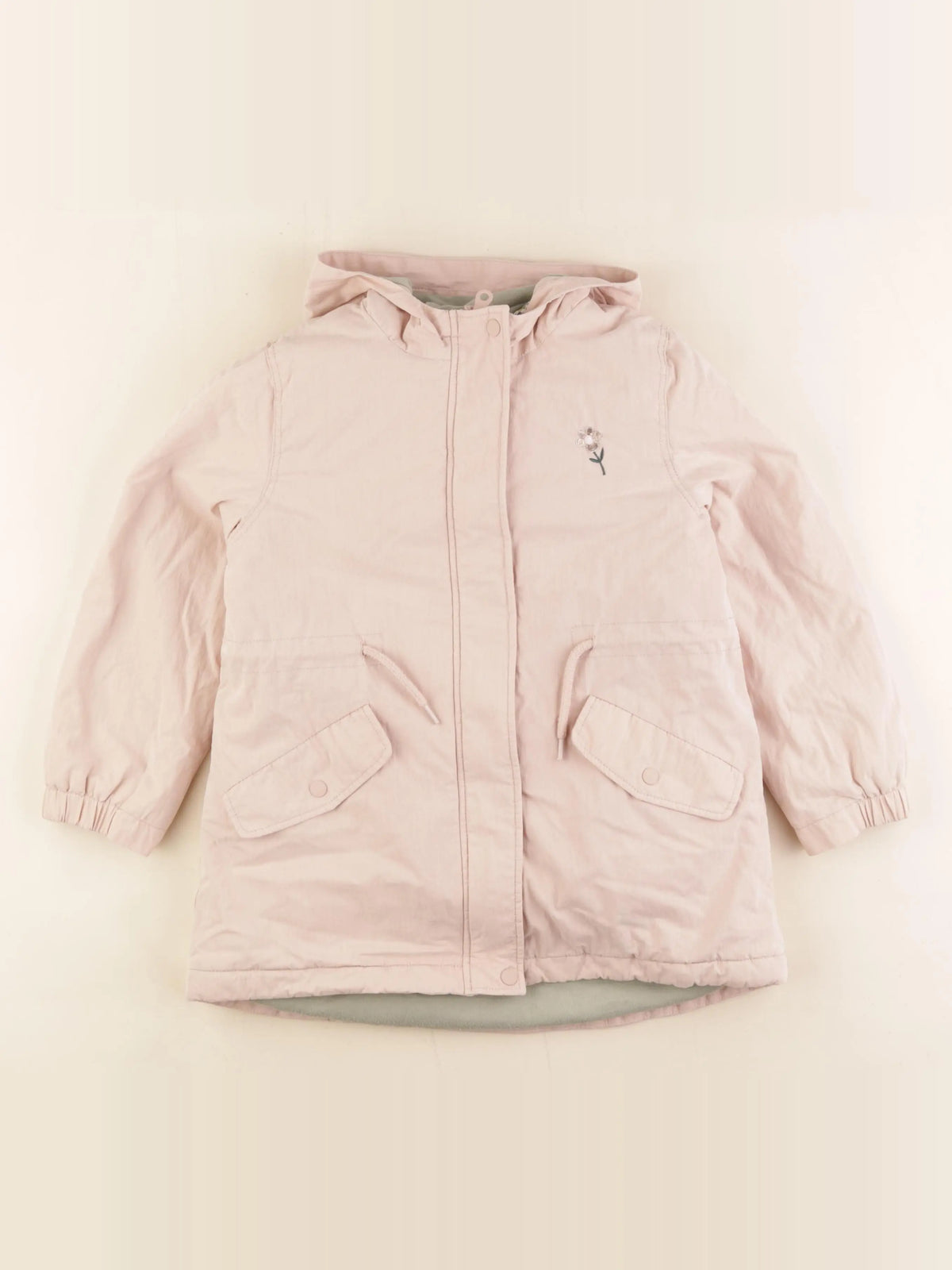 Vertbaudet - imperméable doublure amovible rose - 7 ans