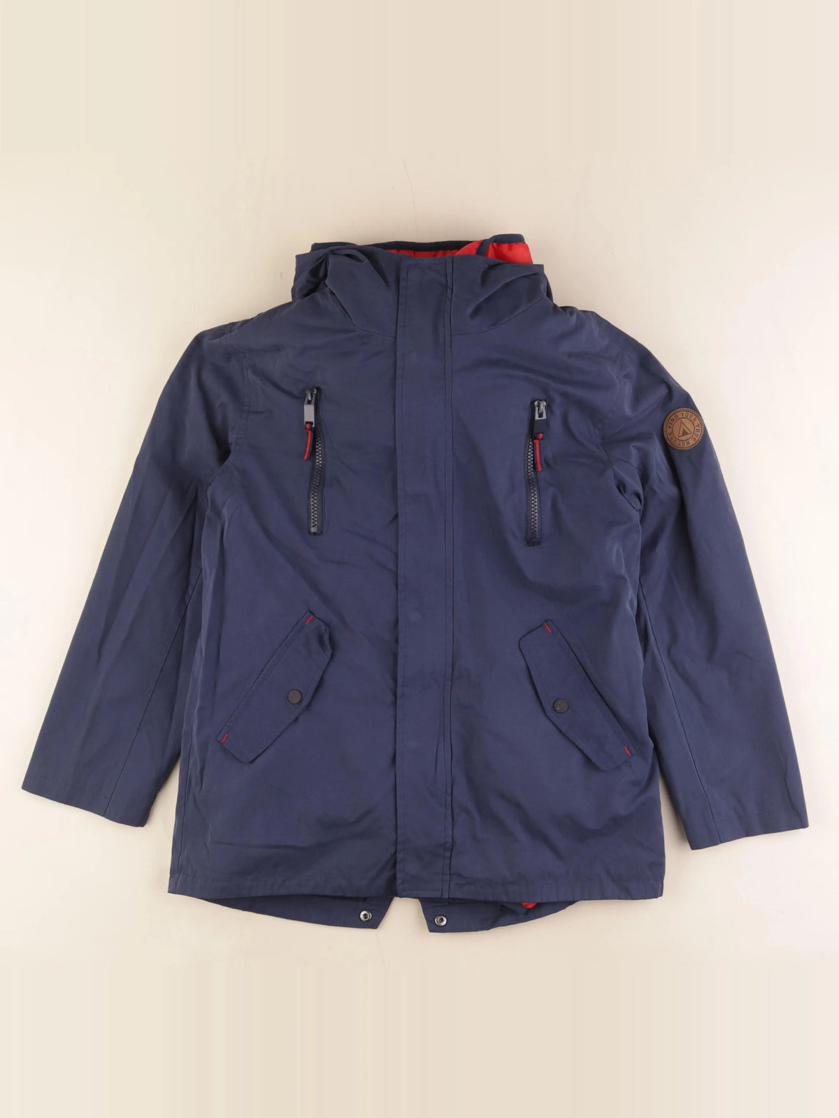 Vertbaudet - manteau doublure amovible bleu - 12 ans
