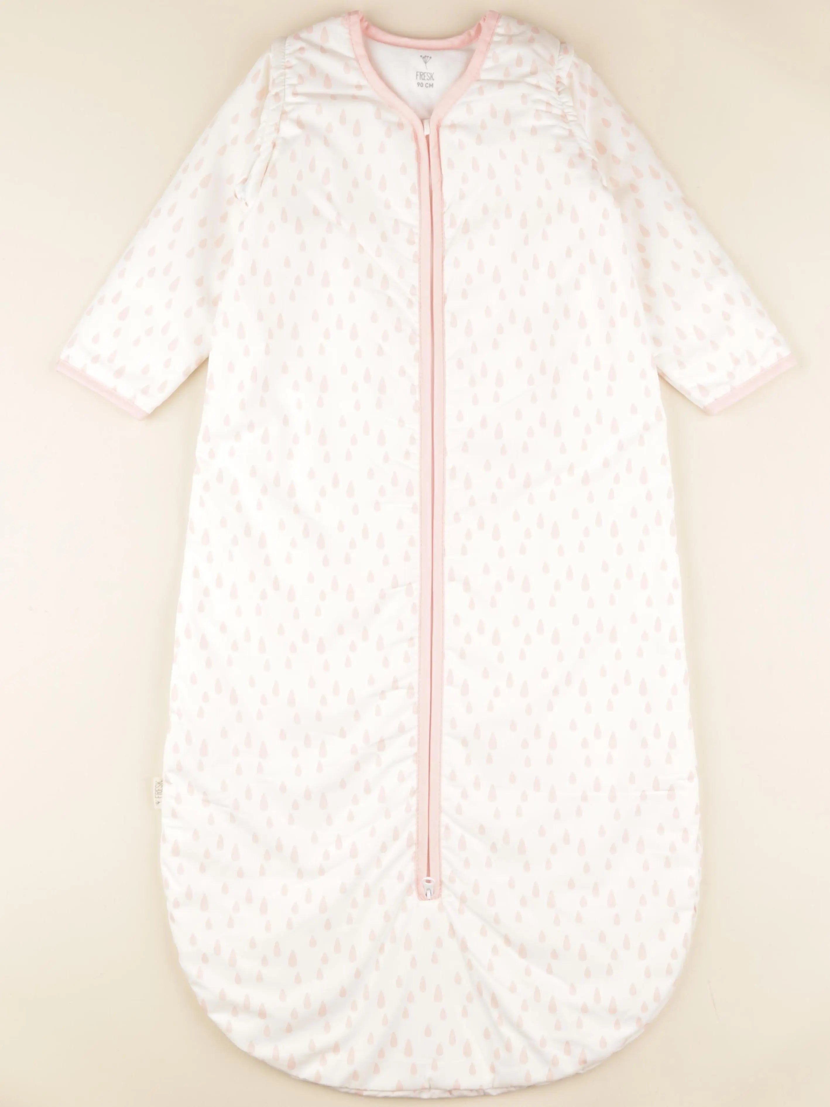 Gigoteuse 90 cm TOG 2,8 blanc, rose Gouttes