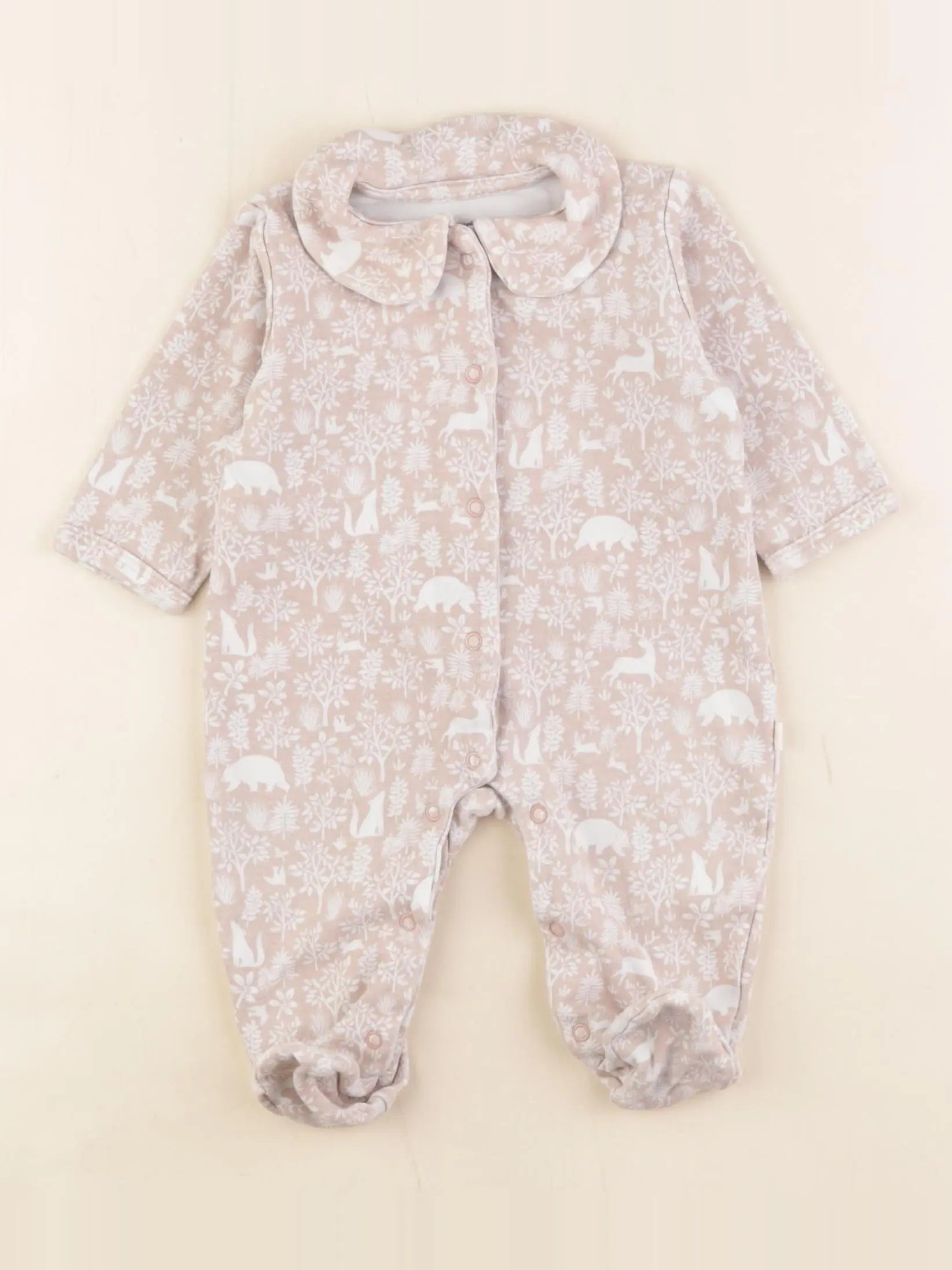 Vertbaudet - pyjama coton rose - 3 mois