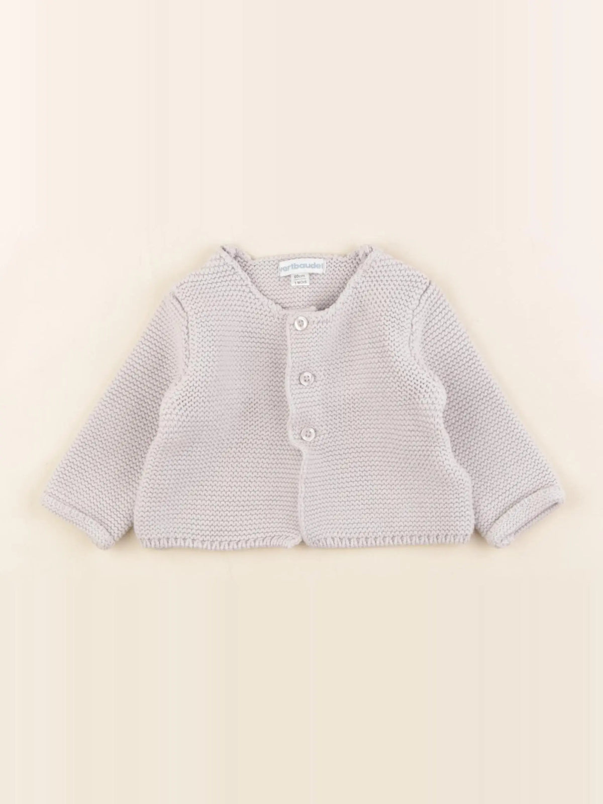 Vertbaudet - gilet gris - 3 mois