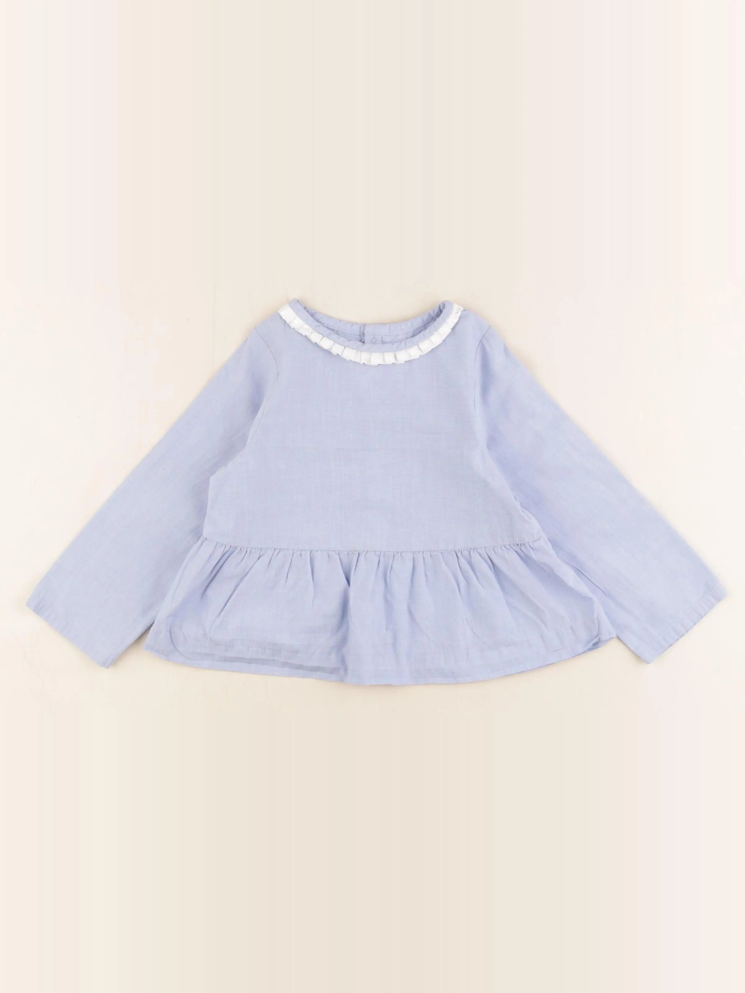 Jacadi - blouse bleu - 24 mois
