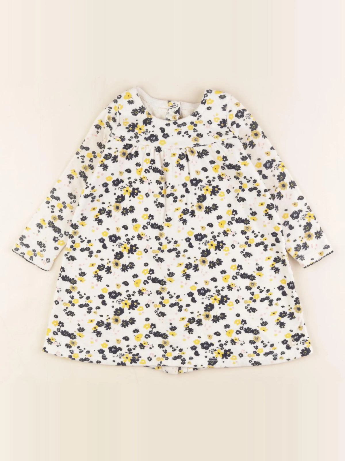 Petit Bateau - robe beige - 24 mois