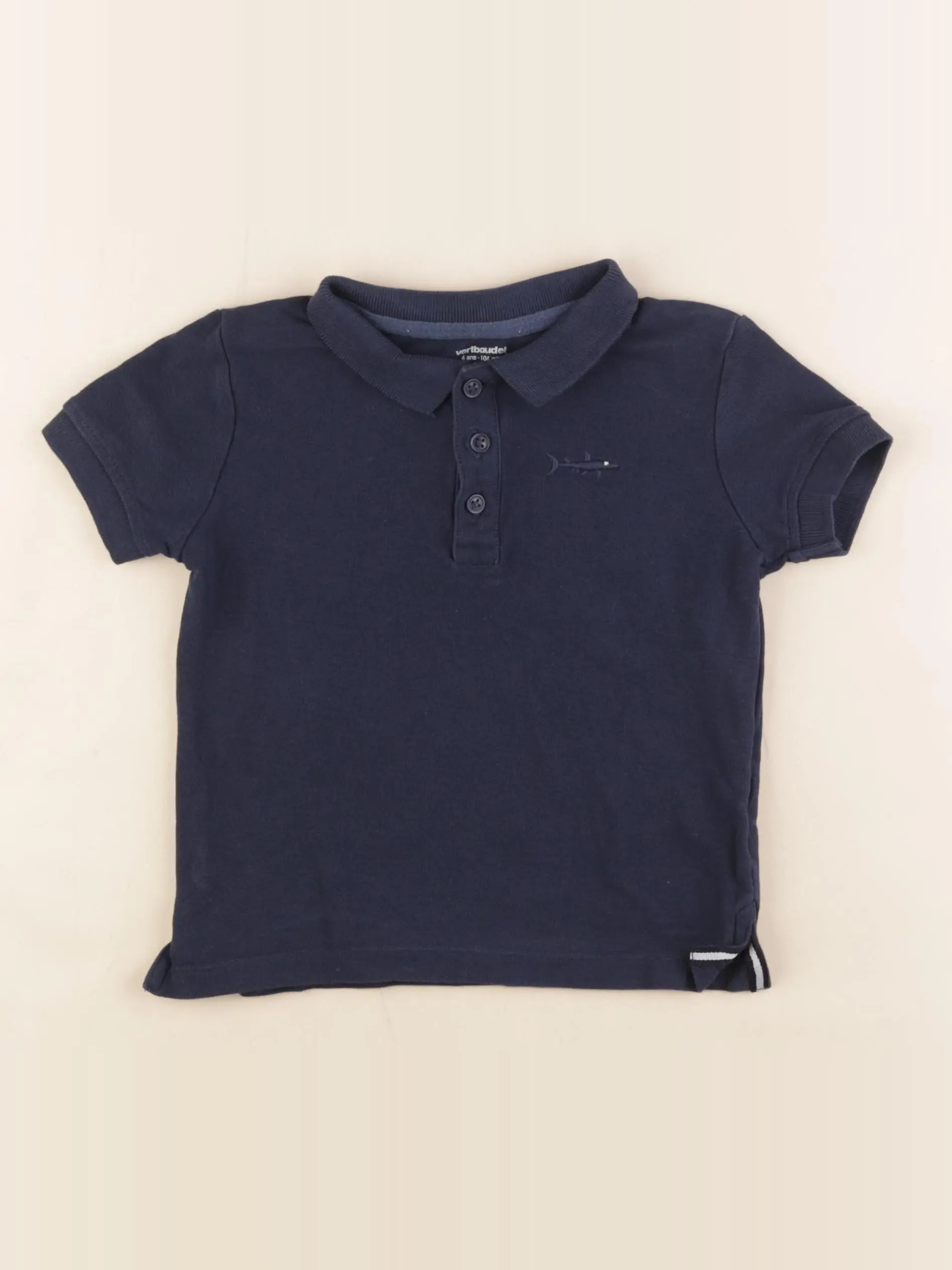 Vertbaudet - polo bleu - 4 ans