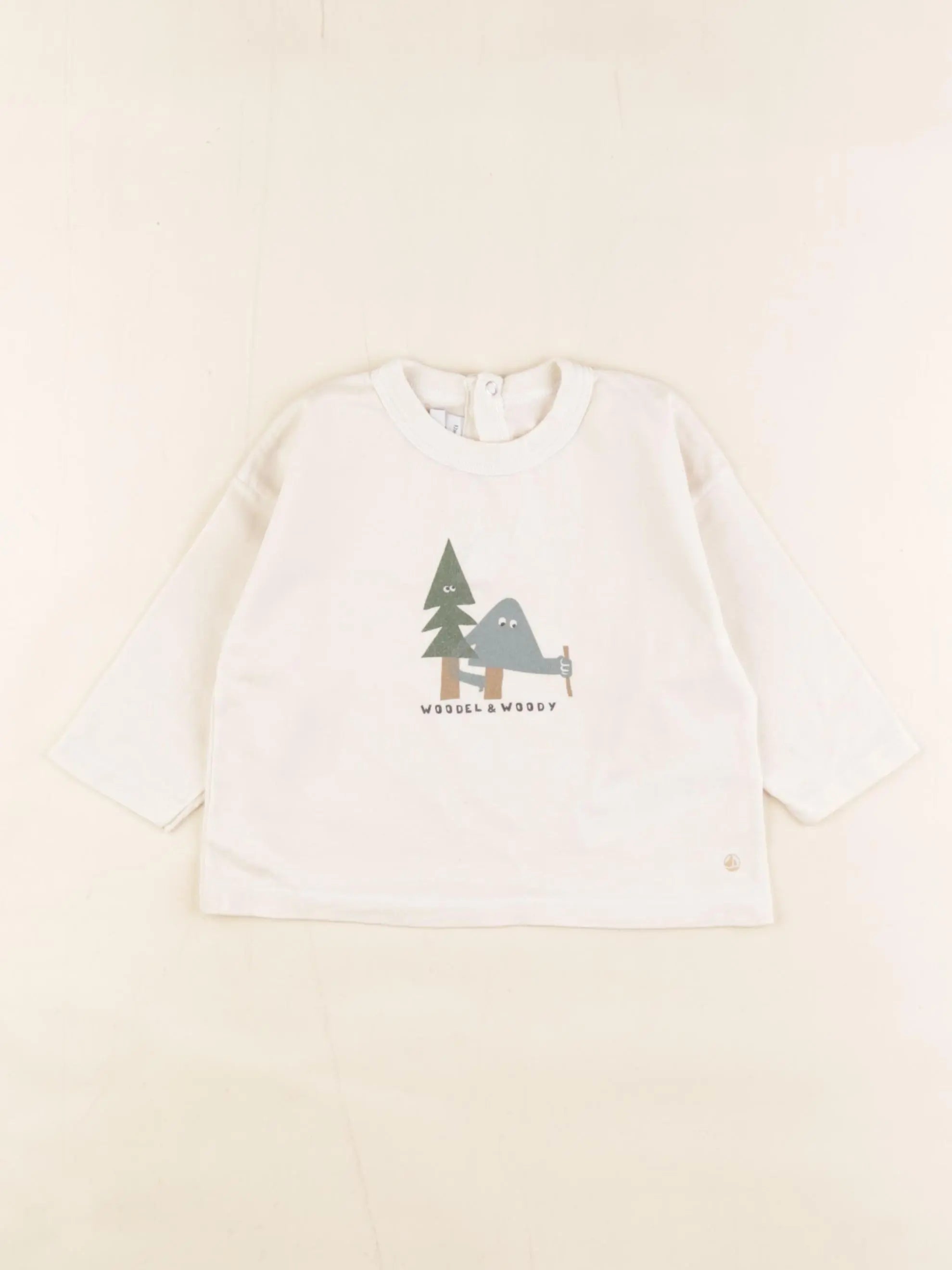 Petit Bateau - tee-shirt beige - 12 mois