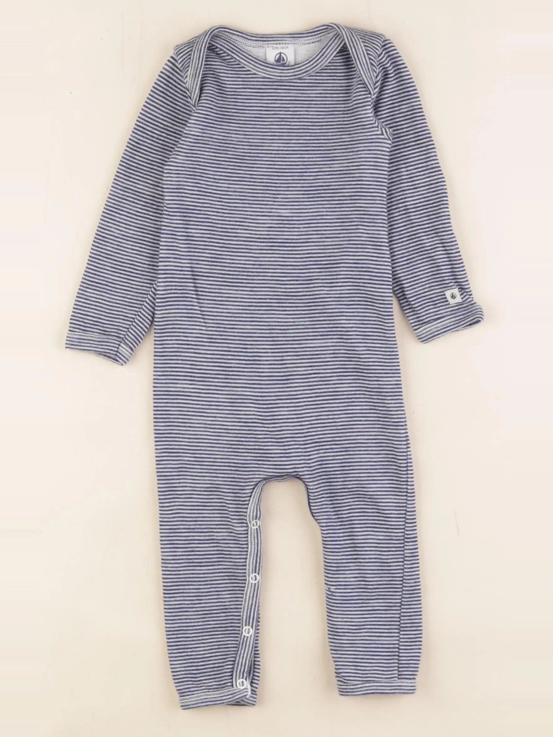 Petit Bateau - combinaison bleu - 12 mois