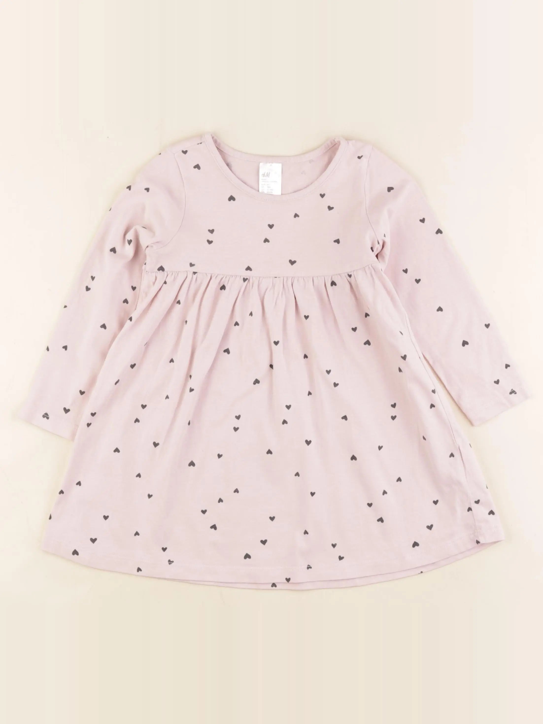 H&M - robe rose - 12/18 mois