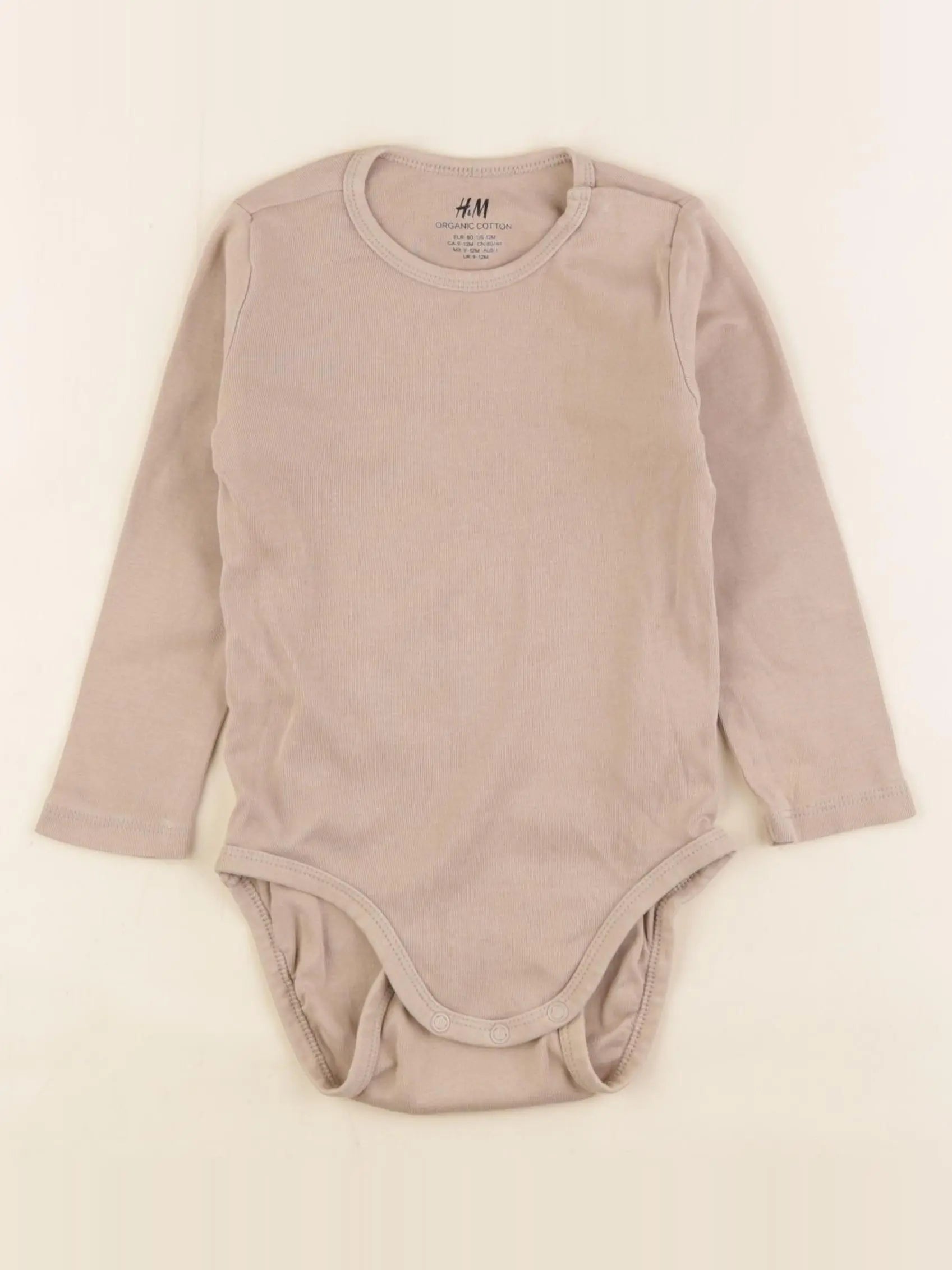 H&M - body beige - 9/12 mois