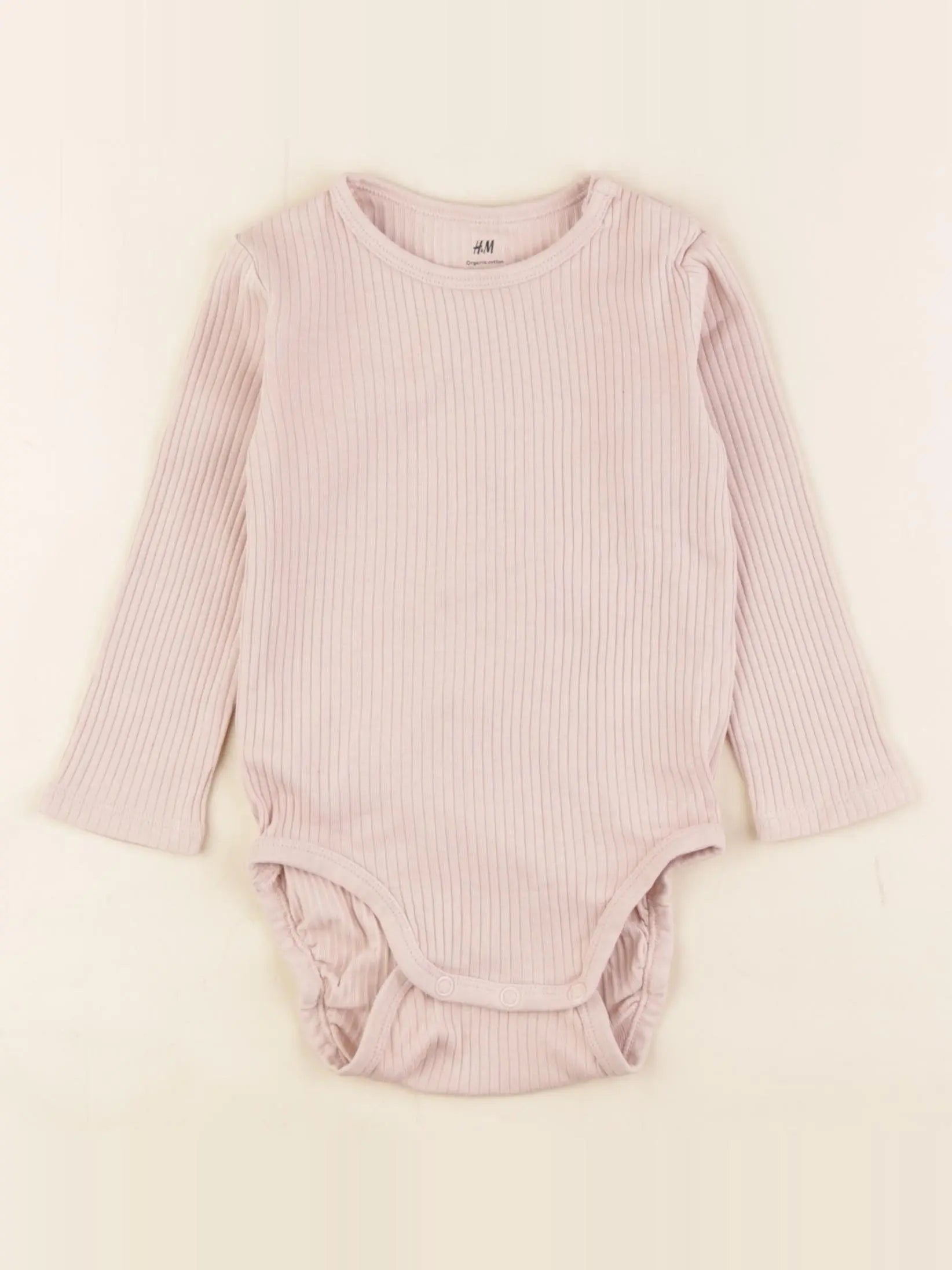 H&M - body rose - 9/12 mois