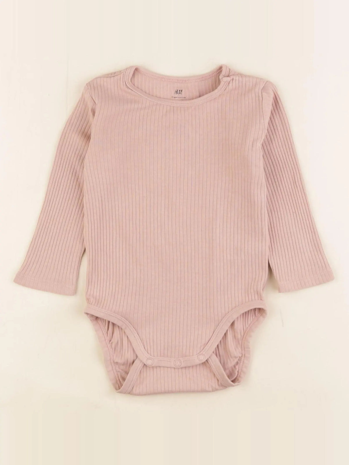 H&M - body rose - 9/12 mois