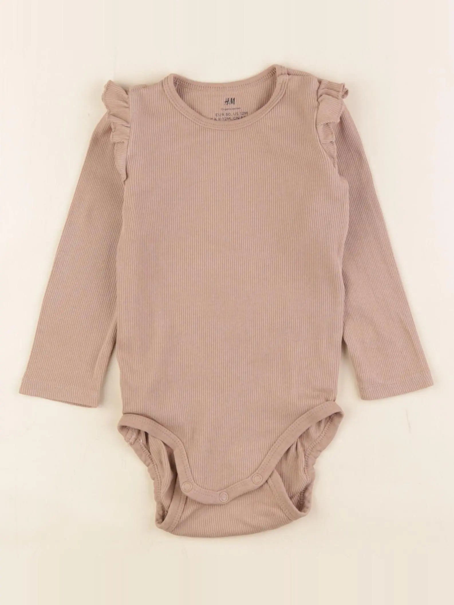 H&M - body marron - 9/12 mois