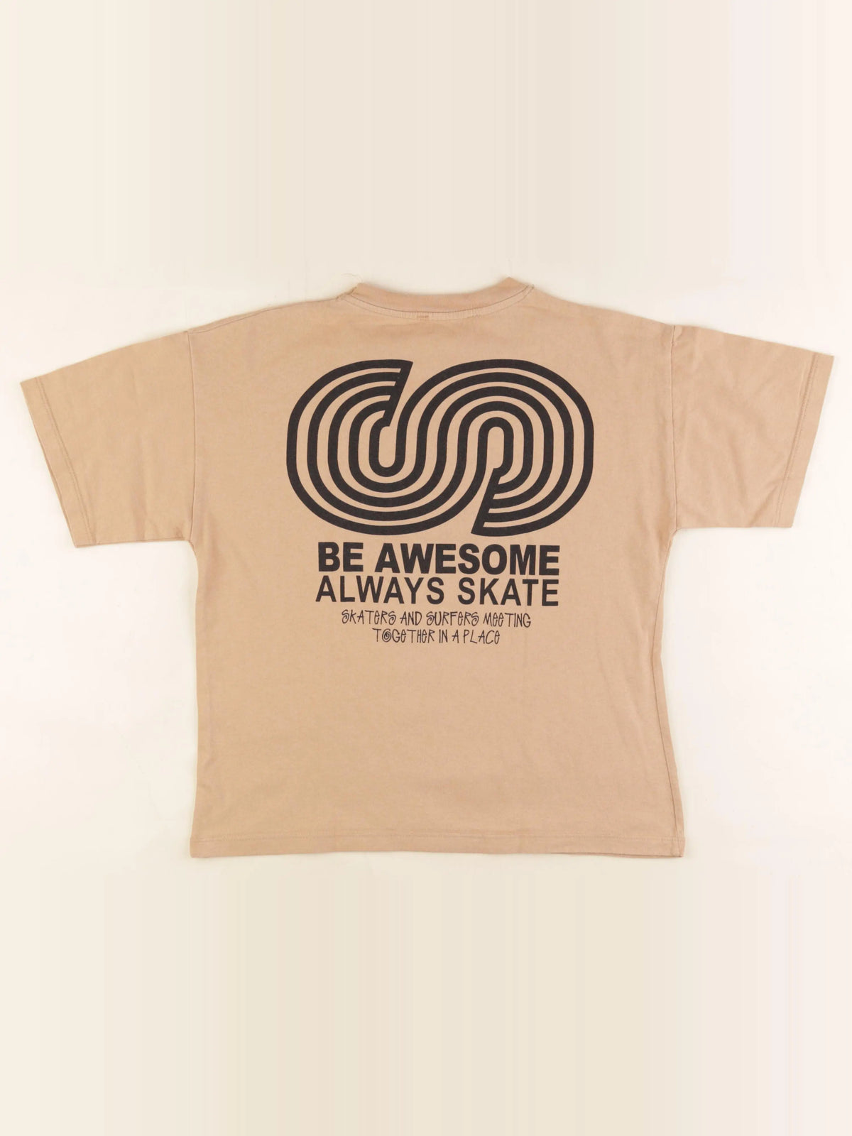 Zara - tee-shirt imprimé au dos beige - 9/10 ans