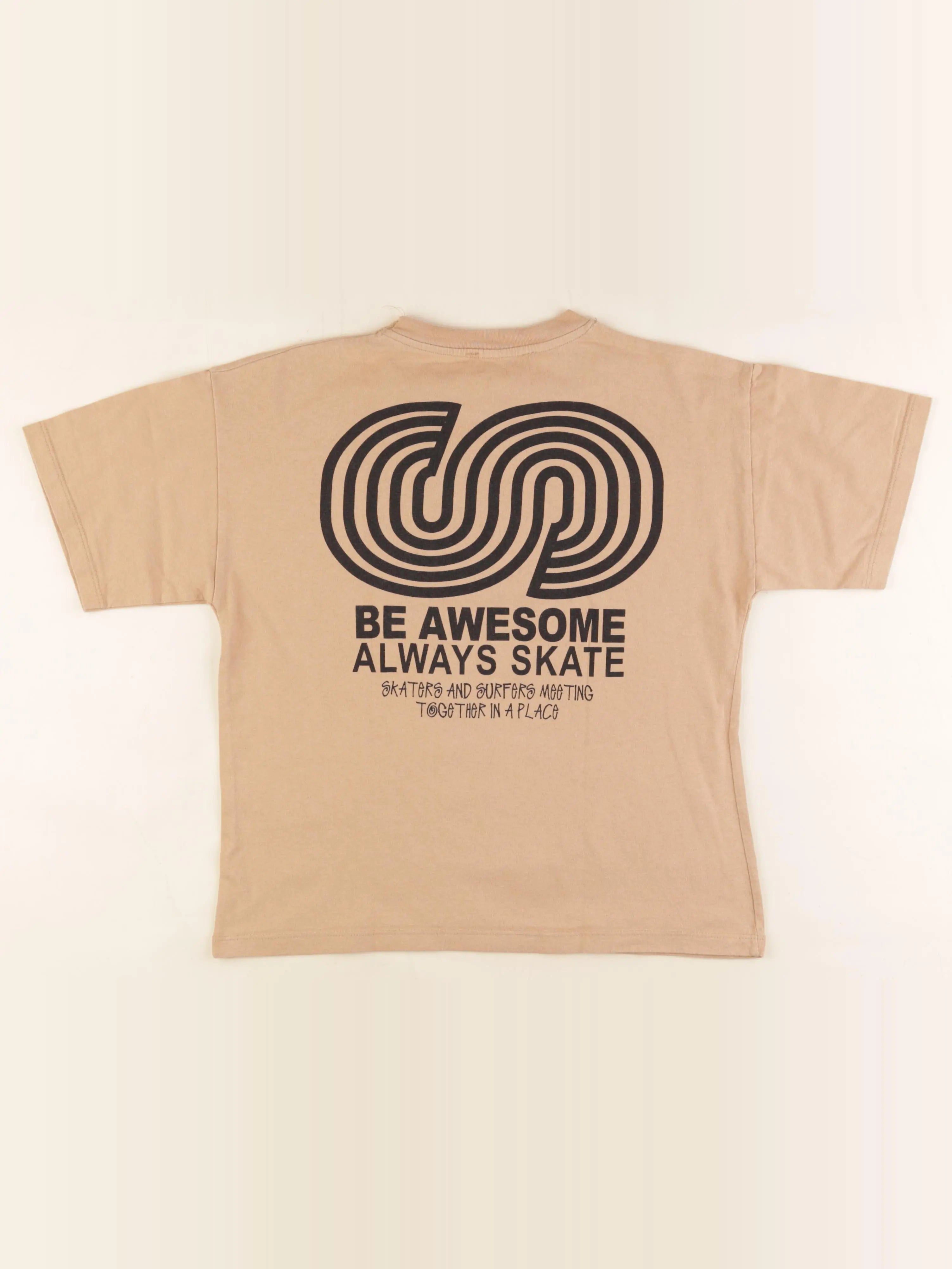 Zara - tee-shirt imprimé au dos beige - 9/10 ans