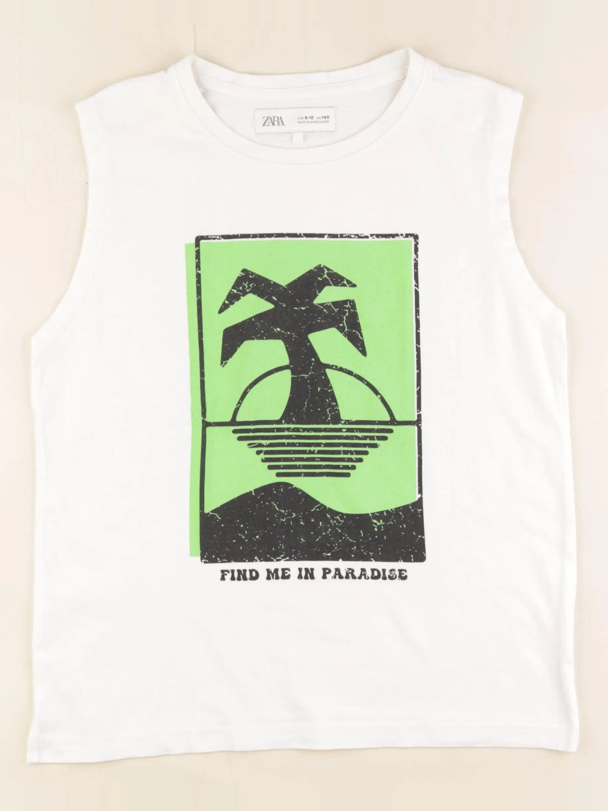 Zara - débardeur blanc - 9/10 ans