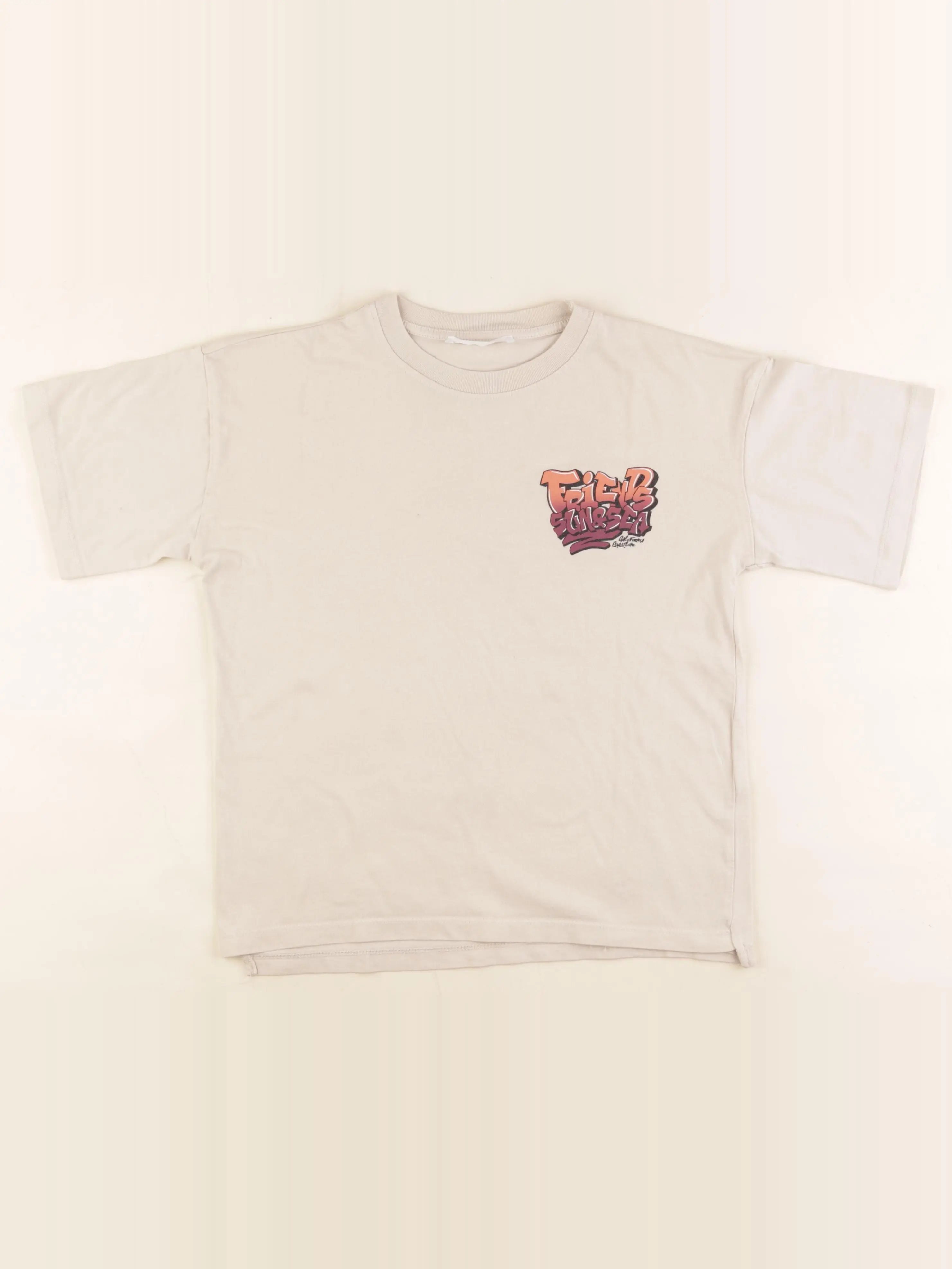 Zara - tee-shirt imprimé au dos beige - 9/10 ans