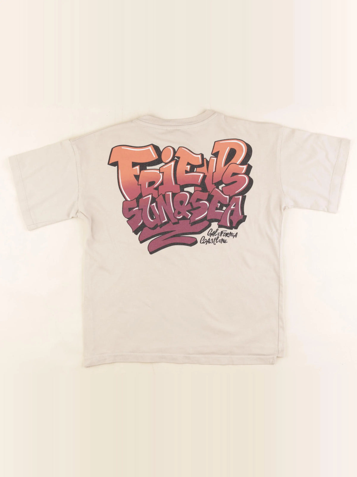 Zara - tee-shirt imprimé au dos beige - 9/10 ans