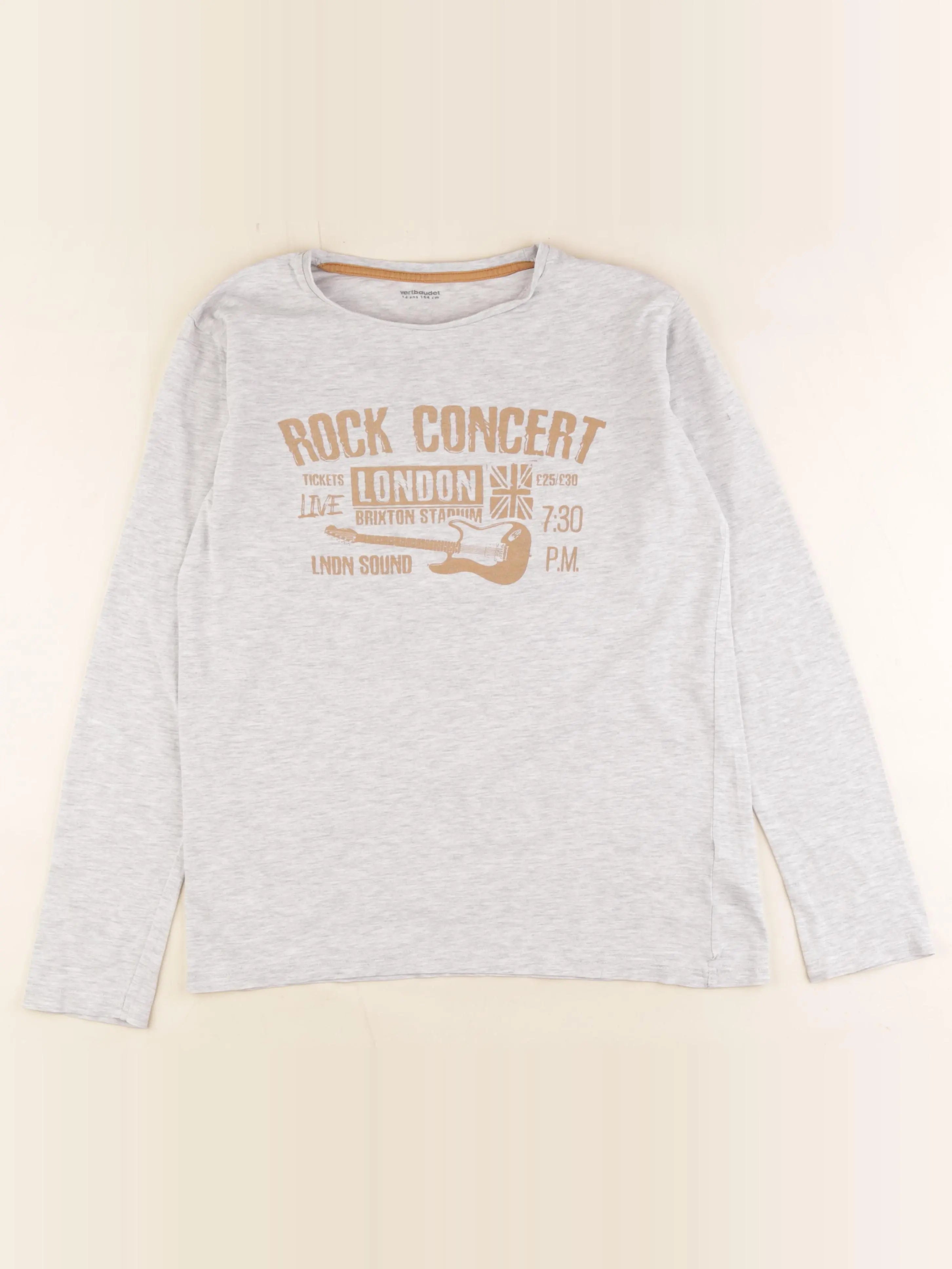 Vertbaudet - tee-shirt gris - 14 ans