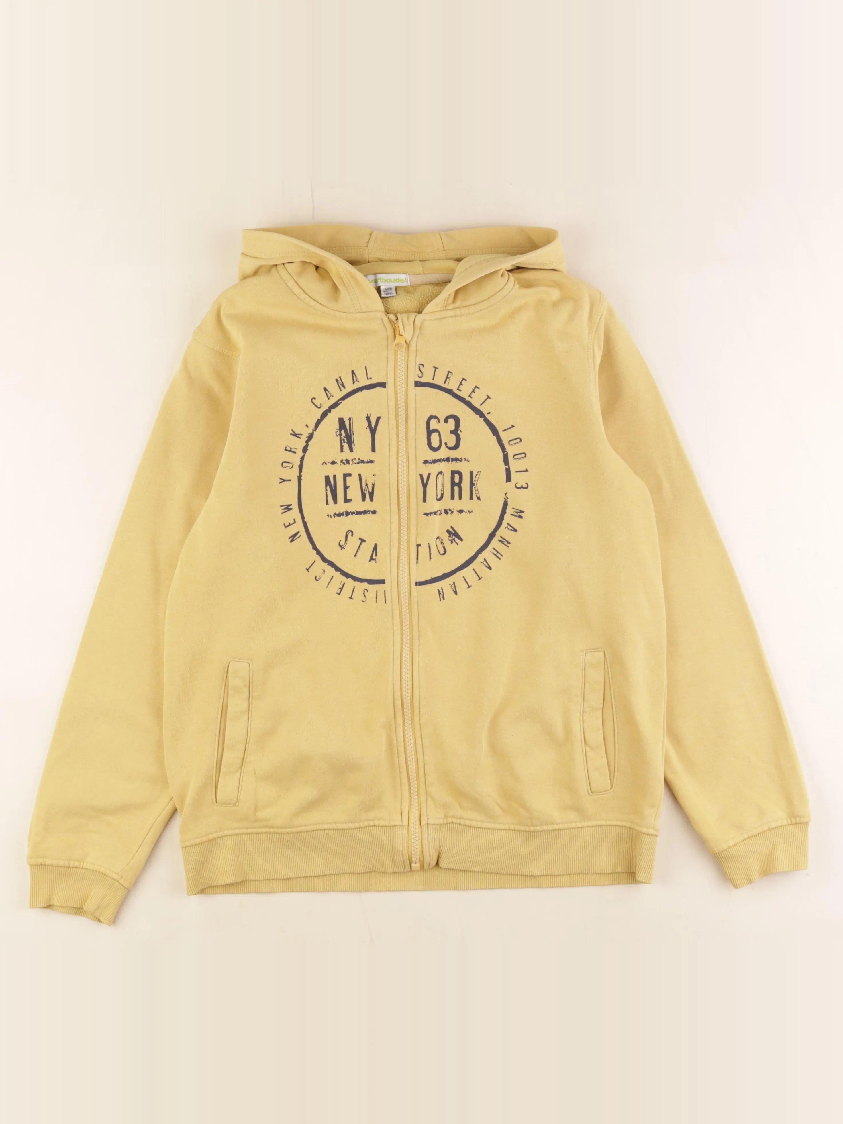 Vertbaudet - sweat jaune - 14 ans
