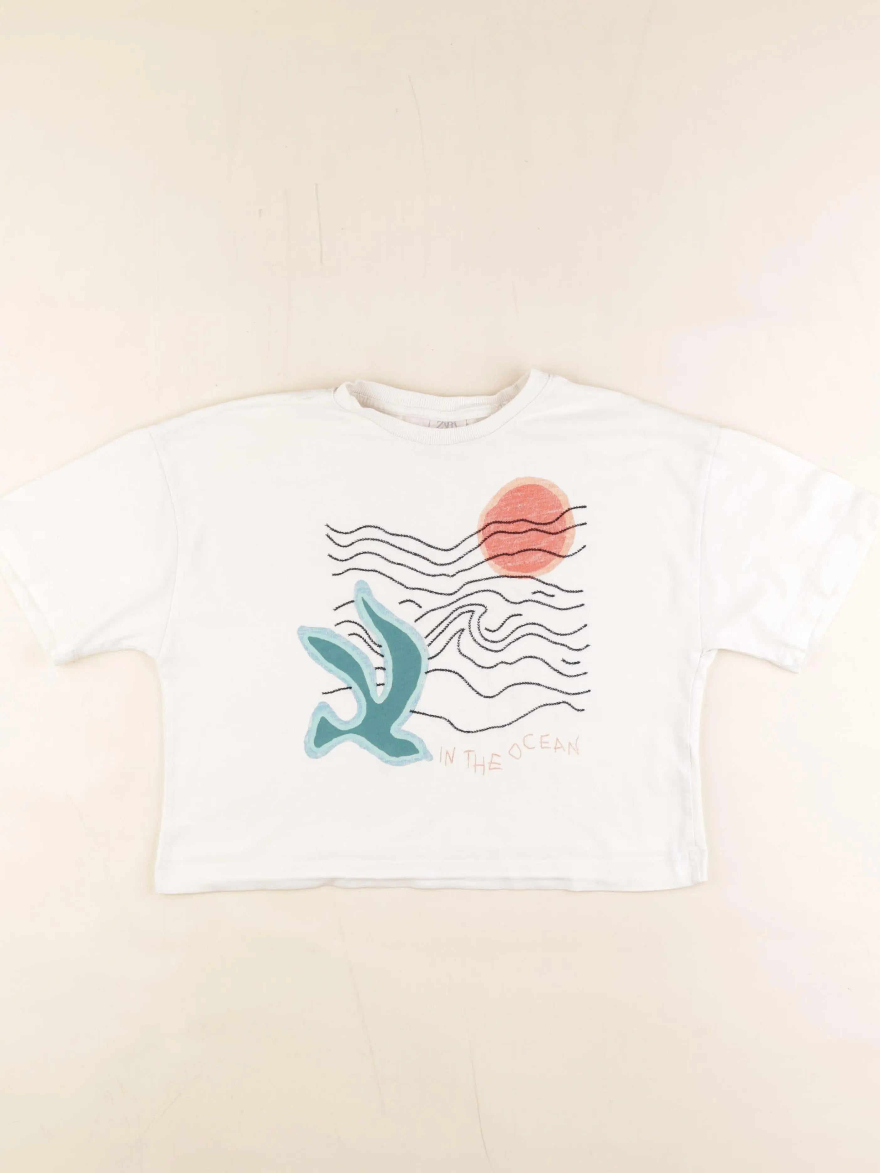 Zara - tee-shirt beige - 11/12 ans