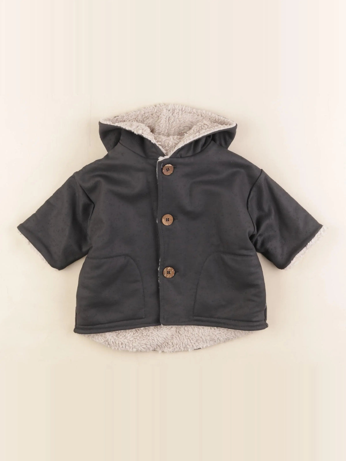 Play Up - veste doublé gris - 3 mois