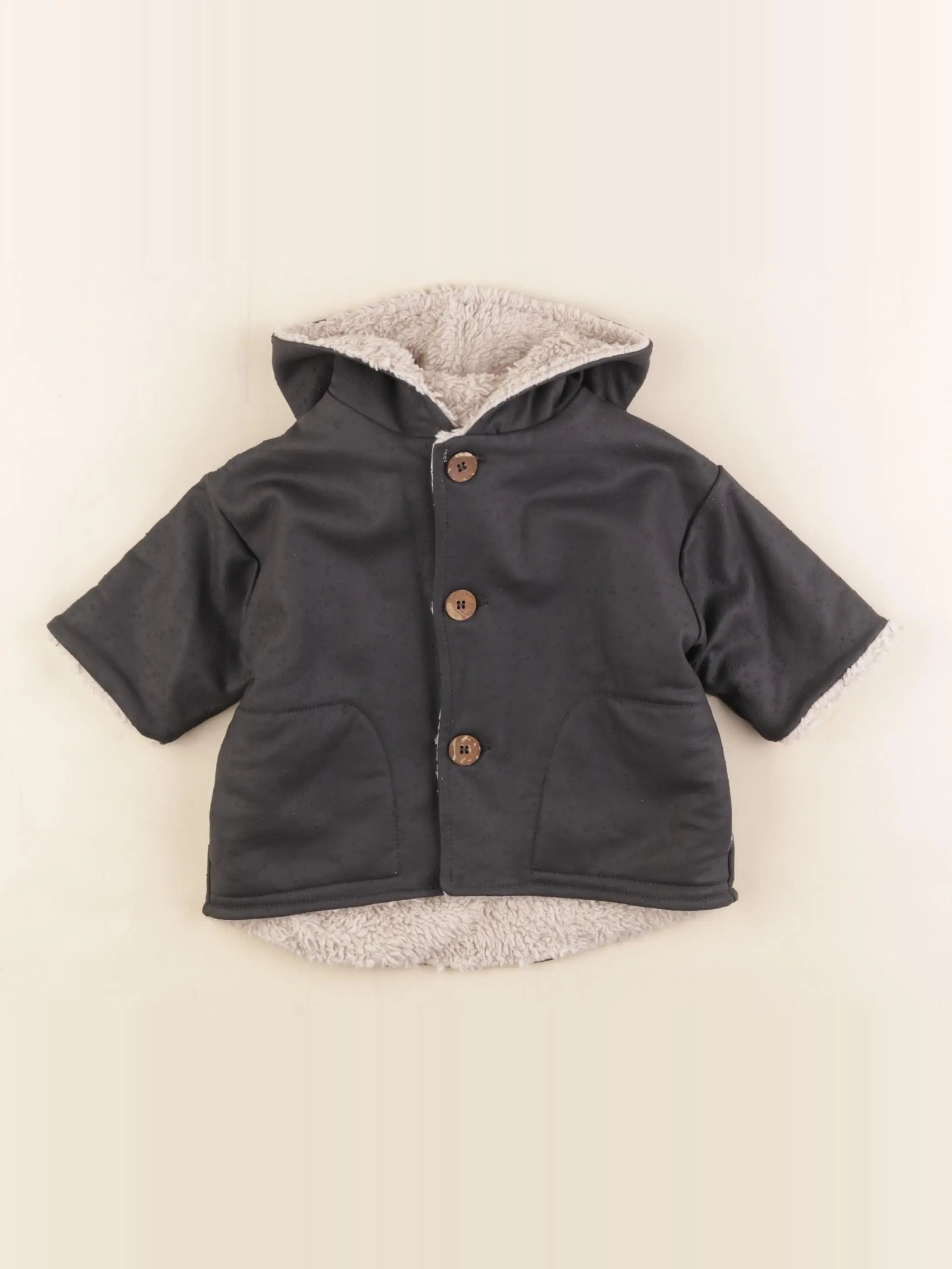 Play Up - veste doublé gris - 3 mois