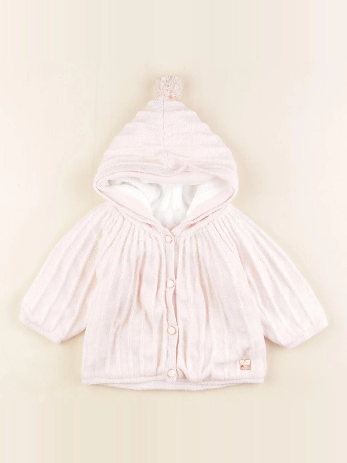 Carrément Beau - veste doublé rose - 3 mois