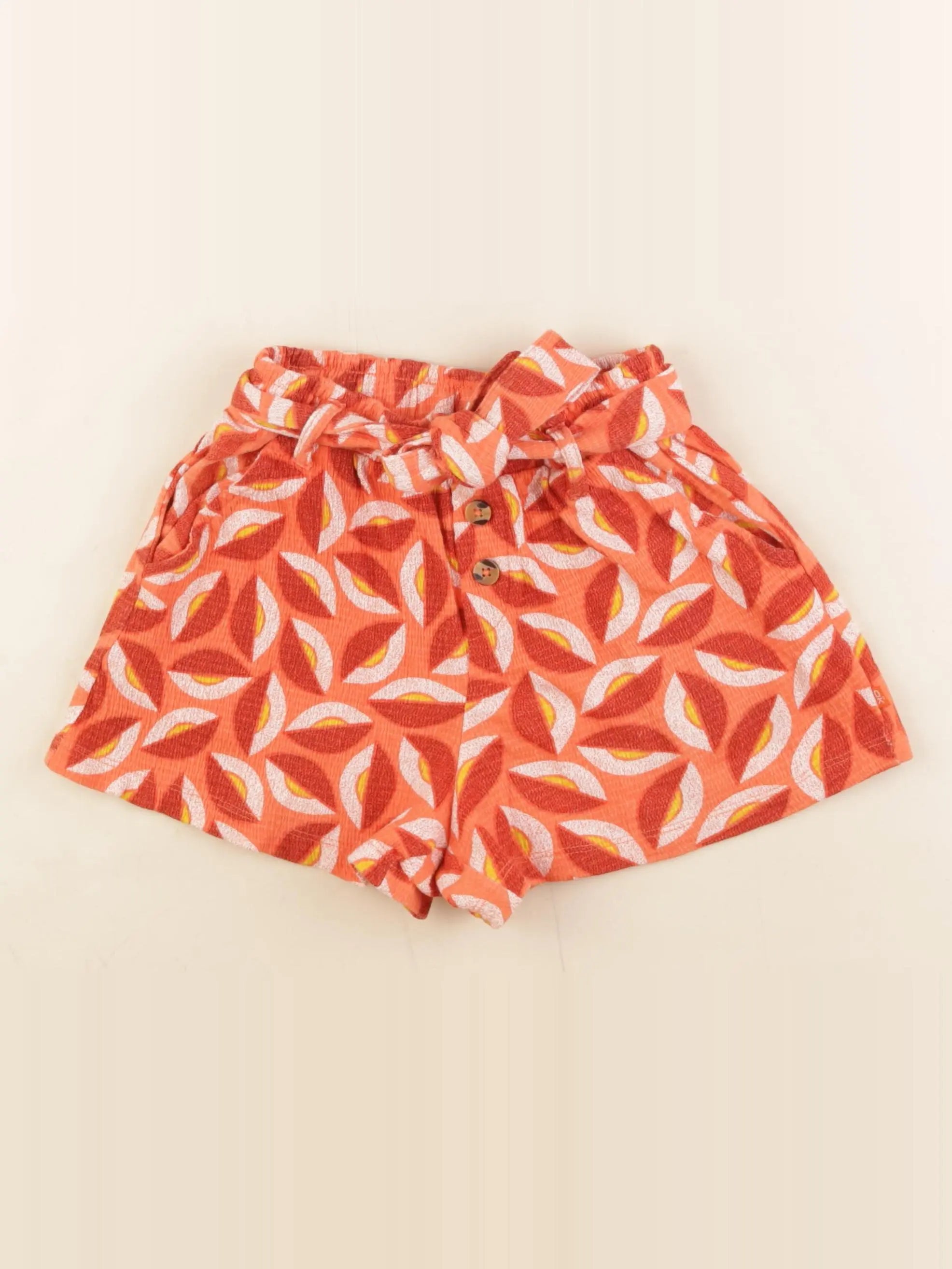 Okaidi - short orange - 7 ans