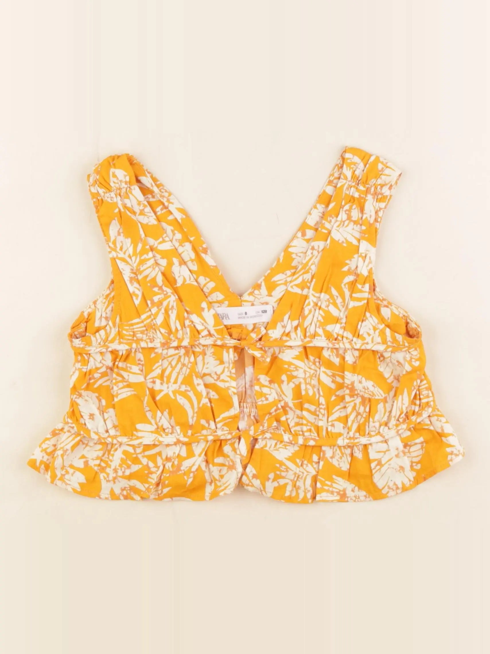 Zara - blouse orange - 8 ans
