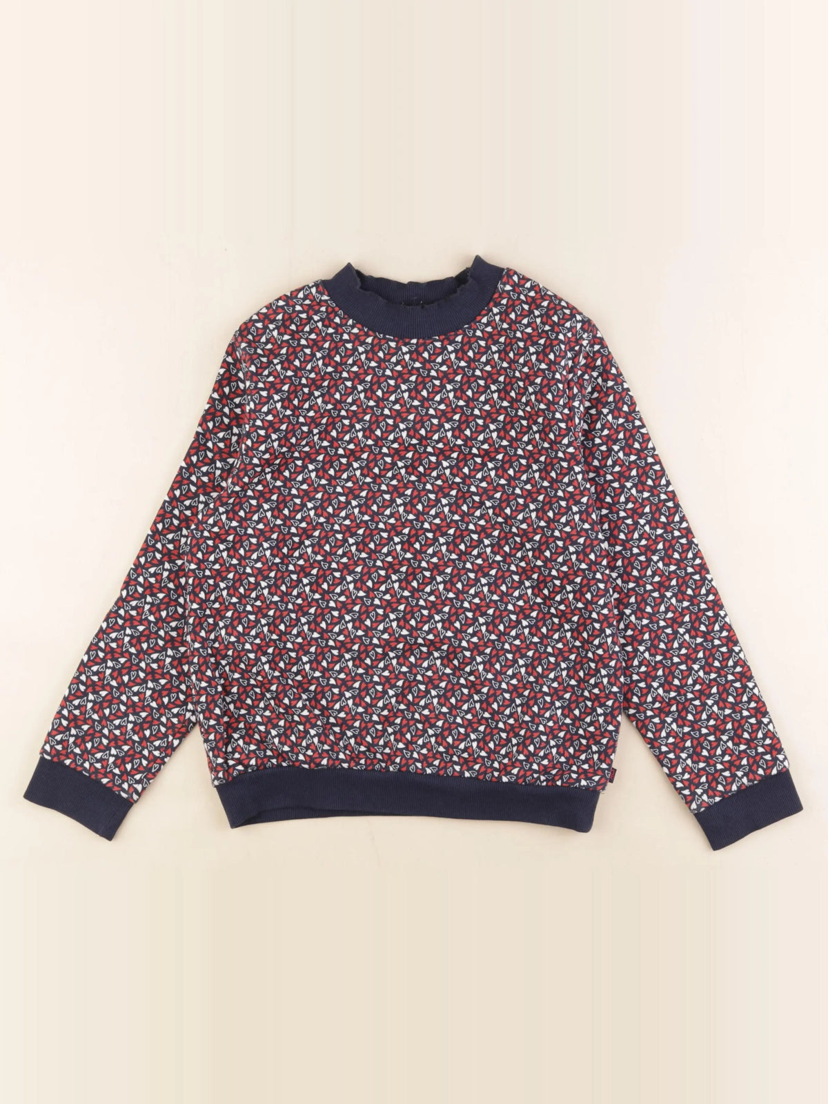 Okaidi - sweat bleu, rouge - 8 ans