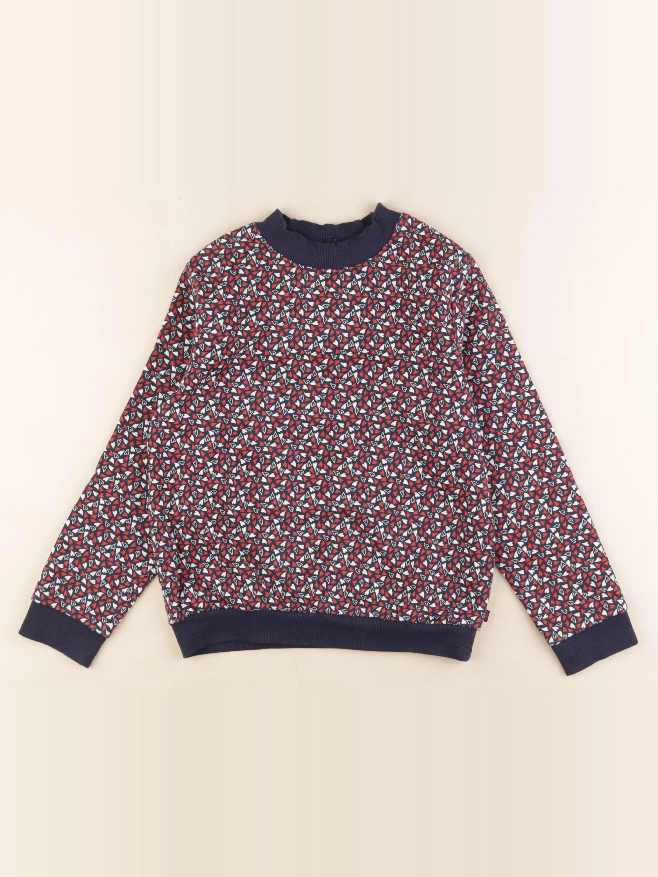 Okaidi - sweat bleu, rouge - 8 ans