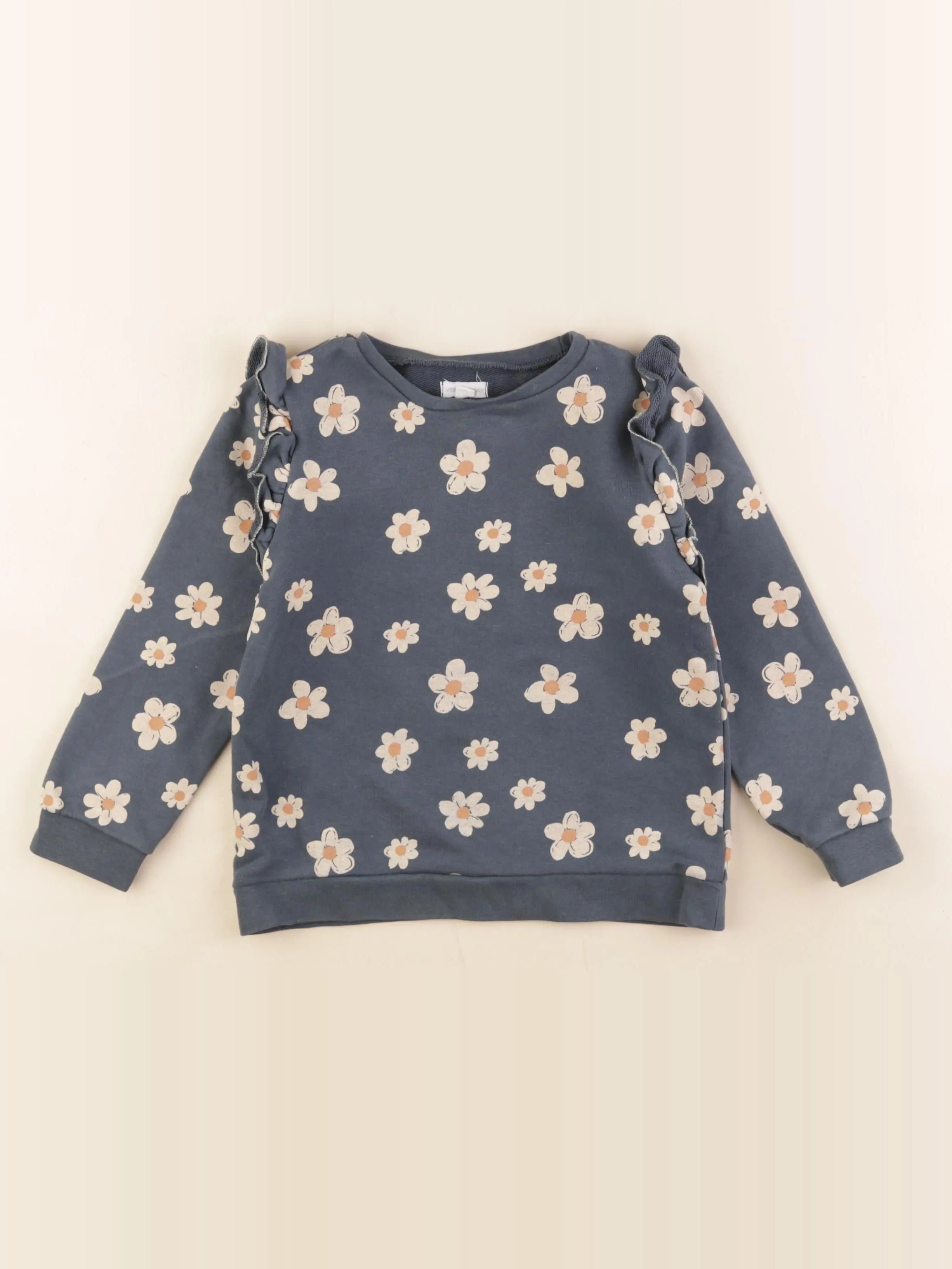 Vertbaudet - sweat bleu - 6 ans