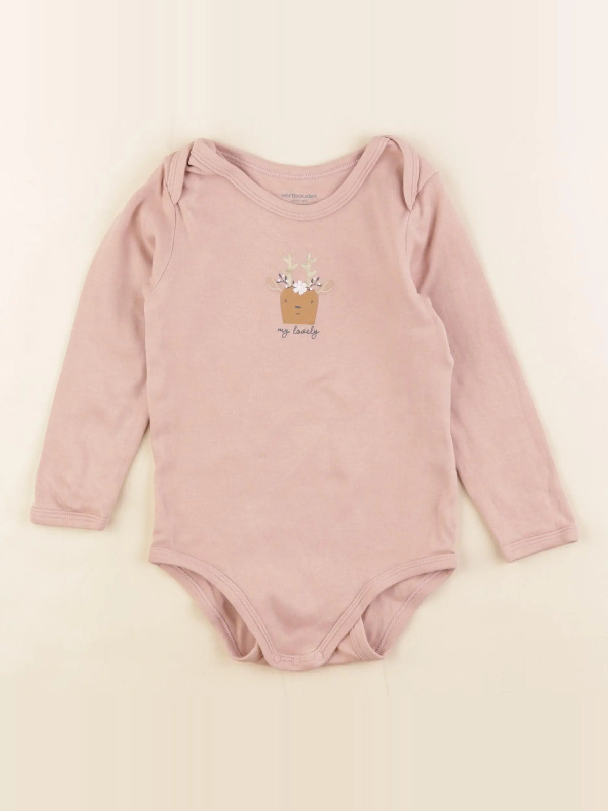 Vertbaudet - body rose - 36 mois