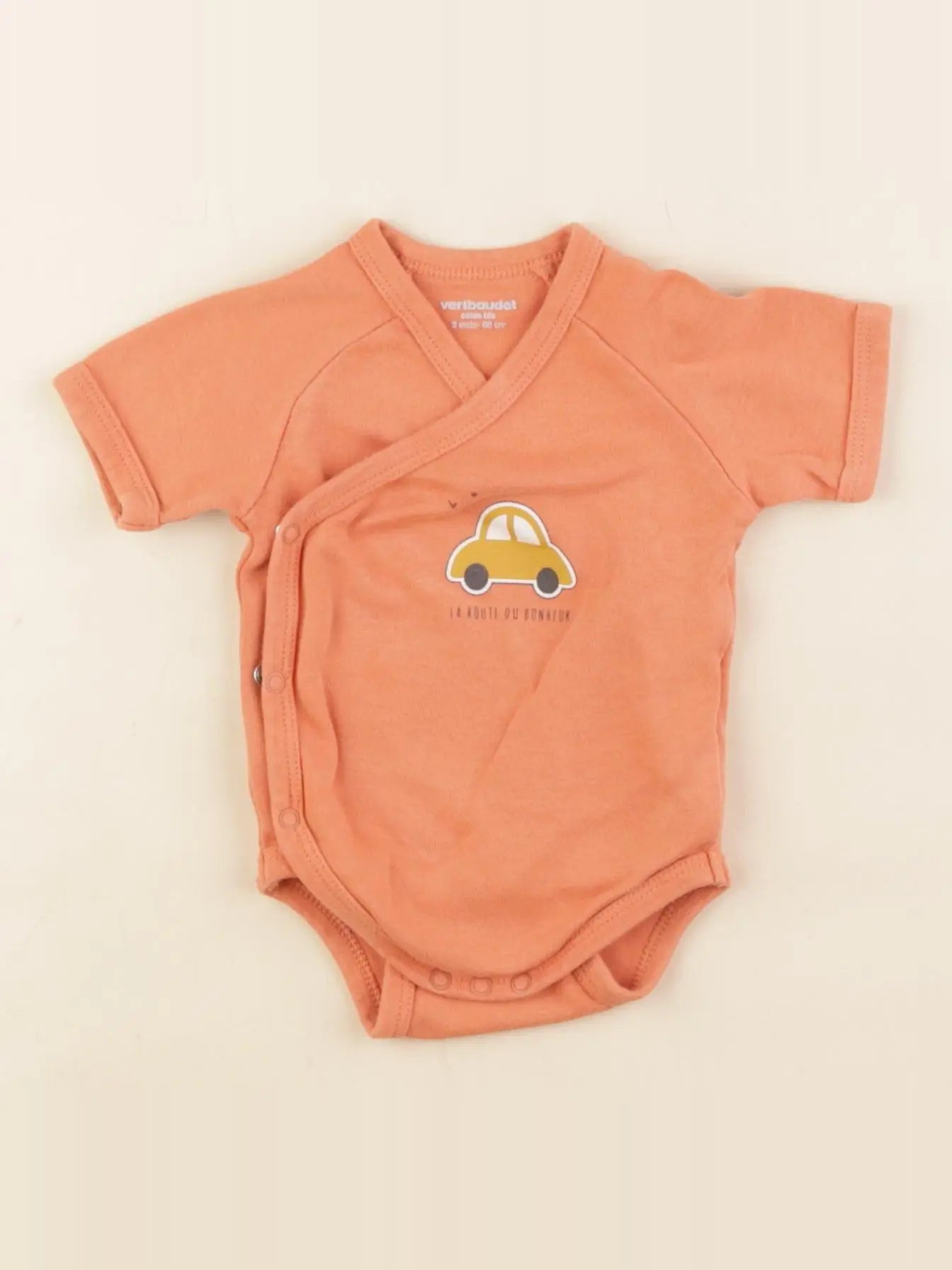 Vertbaudet - body orange - 3 mois
