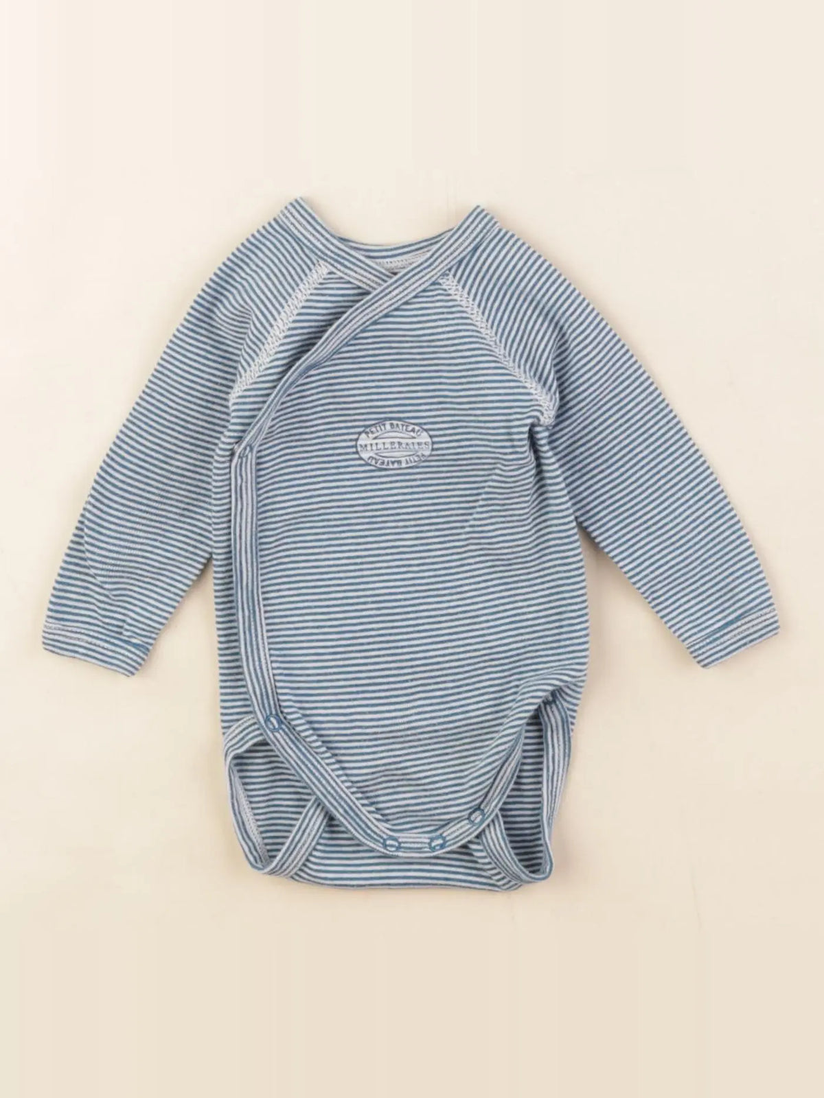 Petit Bateau - body bleu - 3 mois