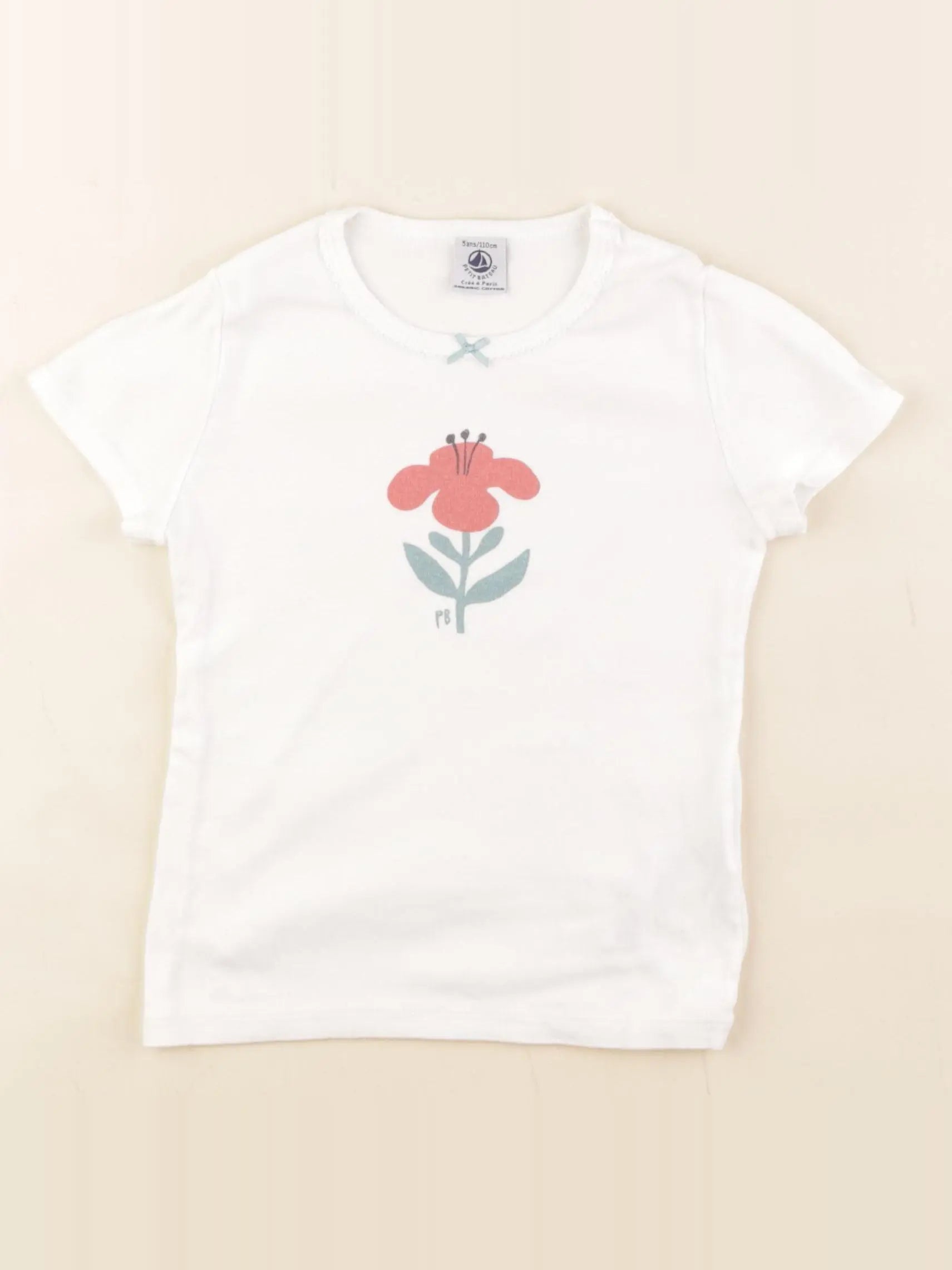 Petit Bateau - maillot de corps blanc - 5 ans