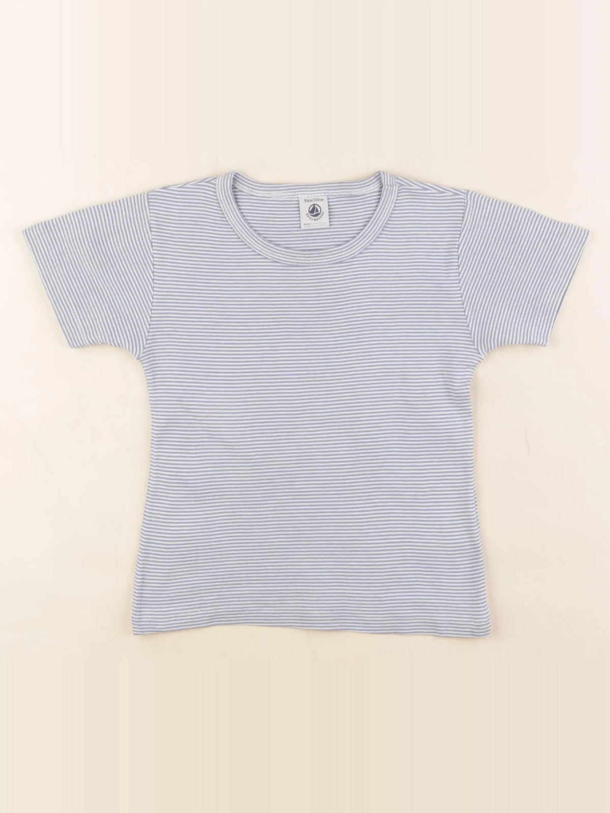 Petit Bateau - maillot de corps blanc, bleu - 5 ans