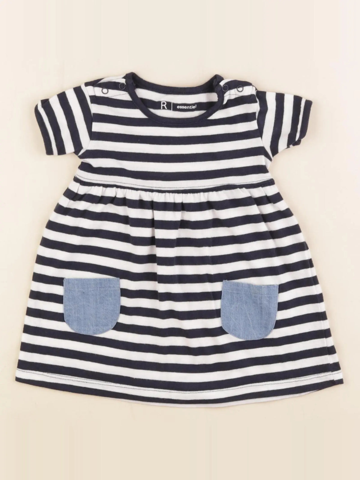 La Redoute - robe blanc, bleu - 3 mois