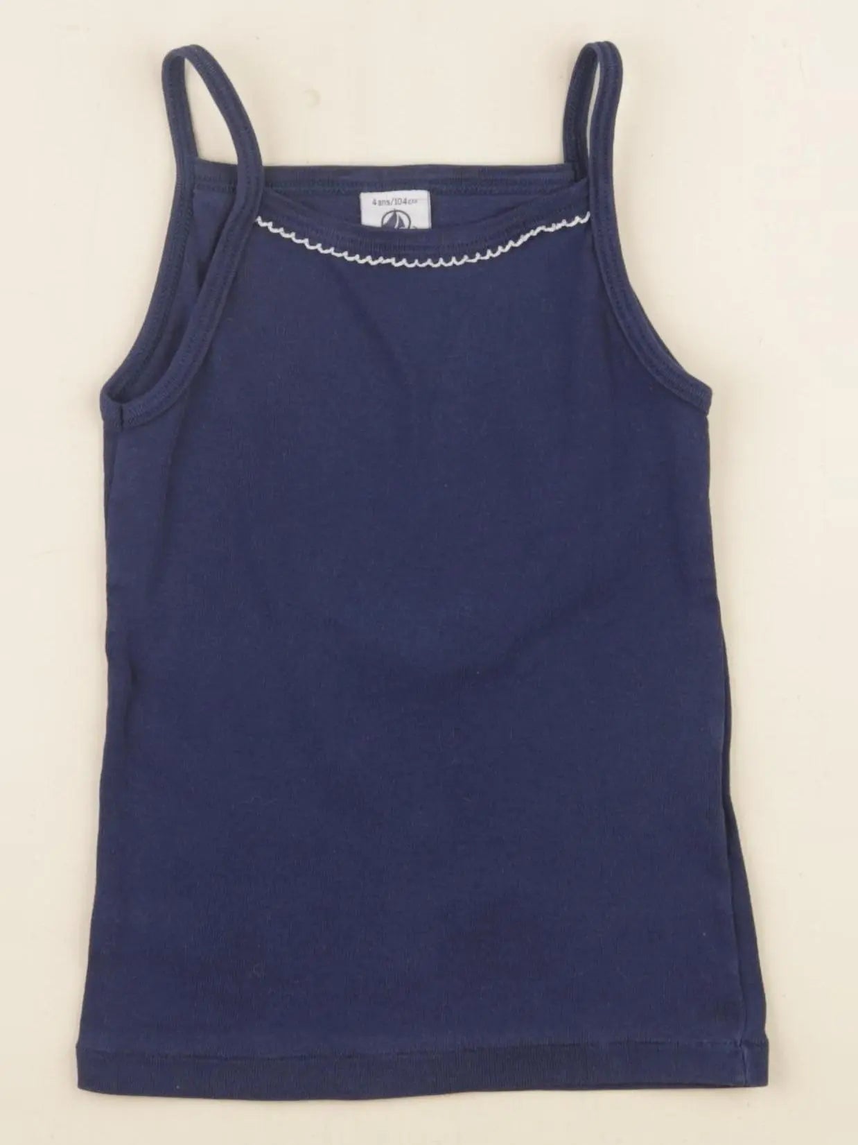 Petit Bateau - maillot de corps bleu - 4 ans