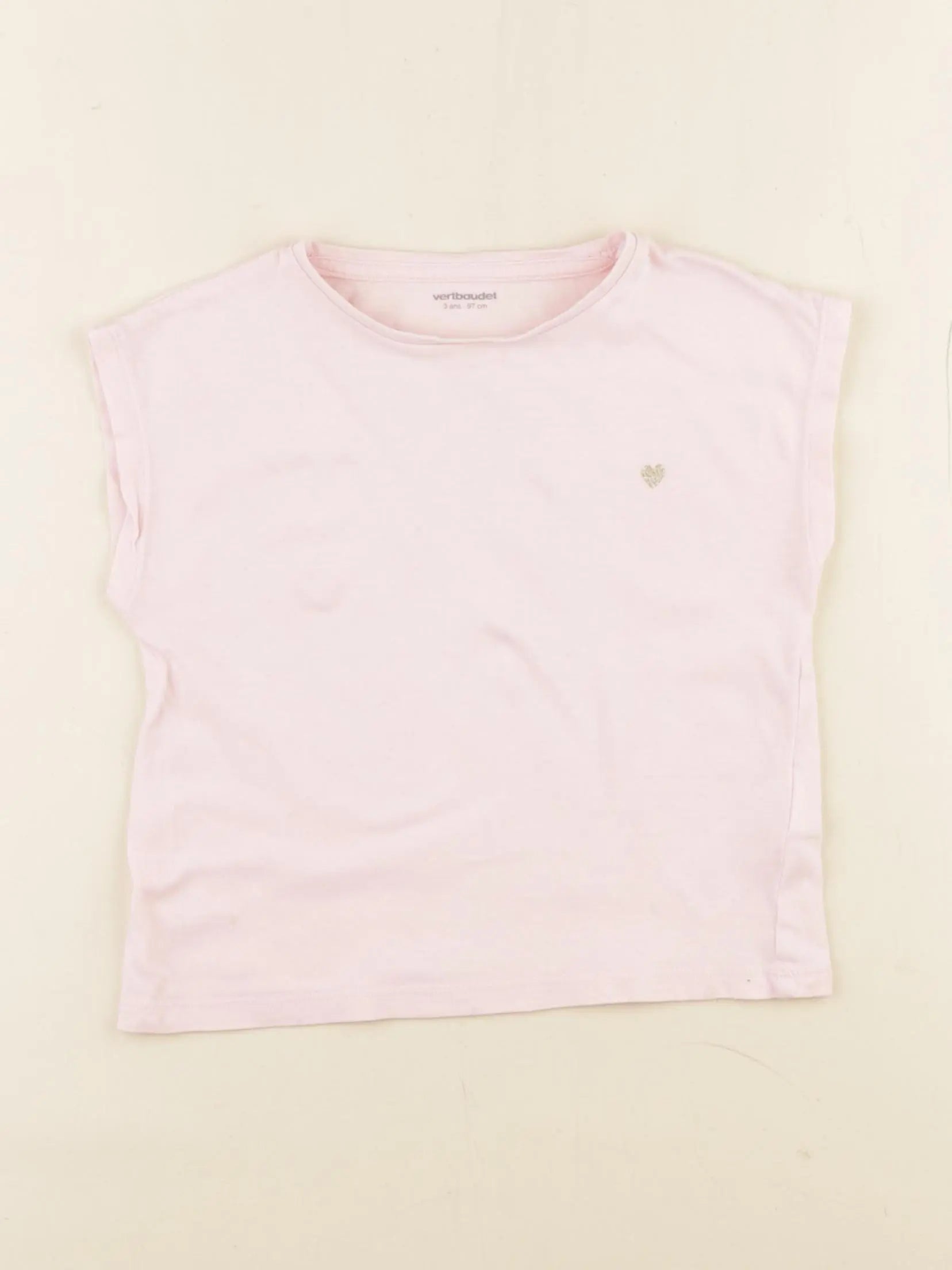 Vertbaudet - tee-shirt rose - 3 ans