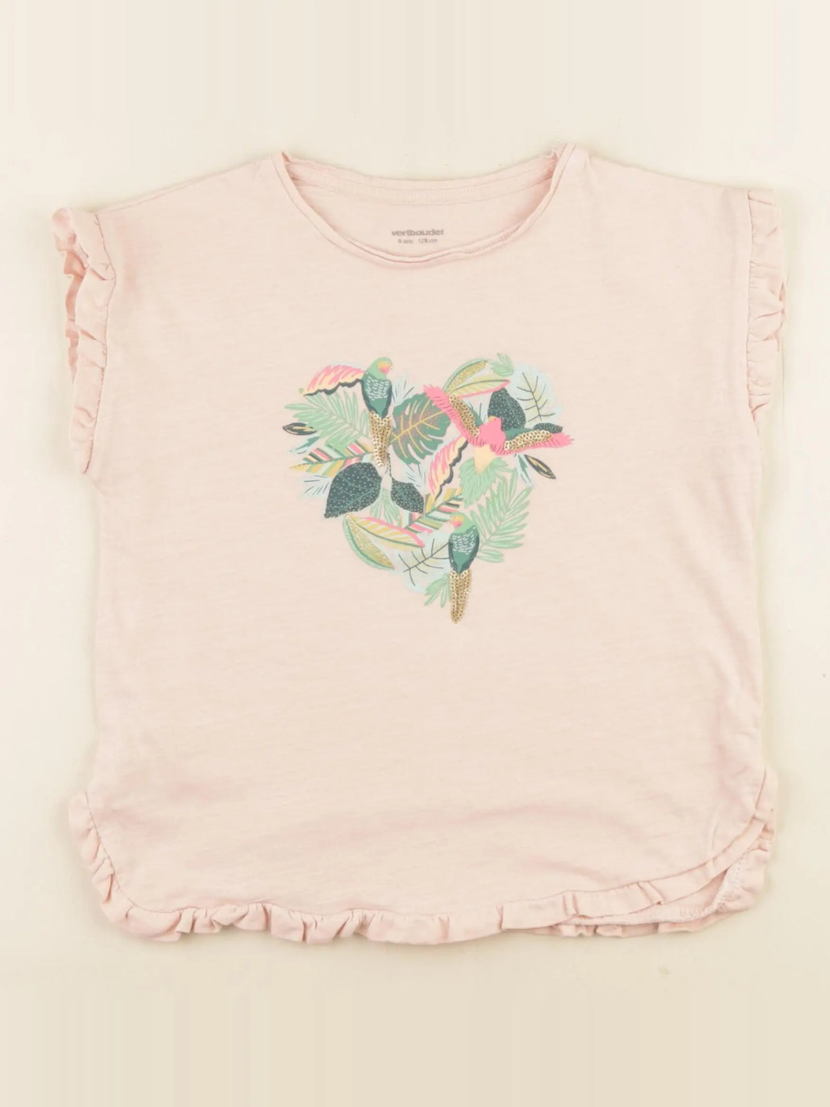 Vertbaudet - tee-shirt multicolore - 8 ans